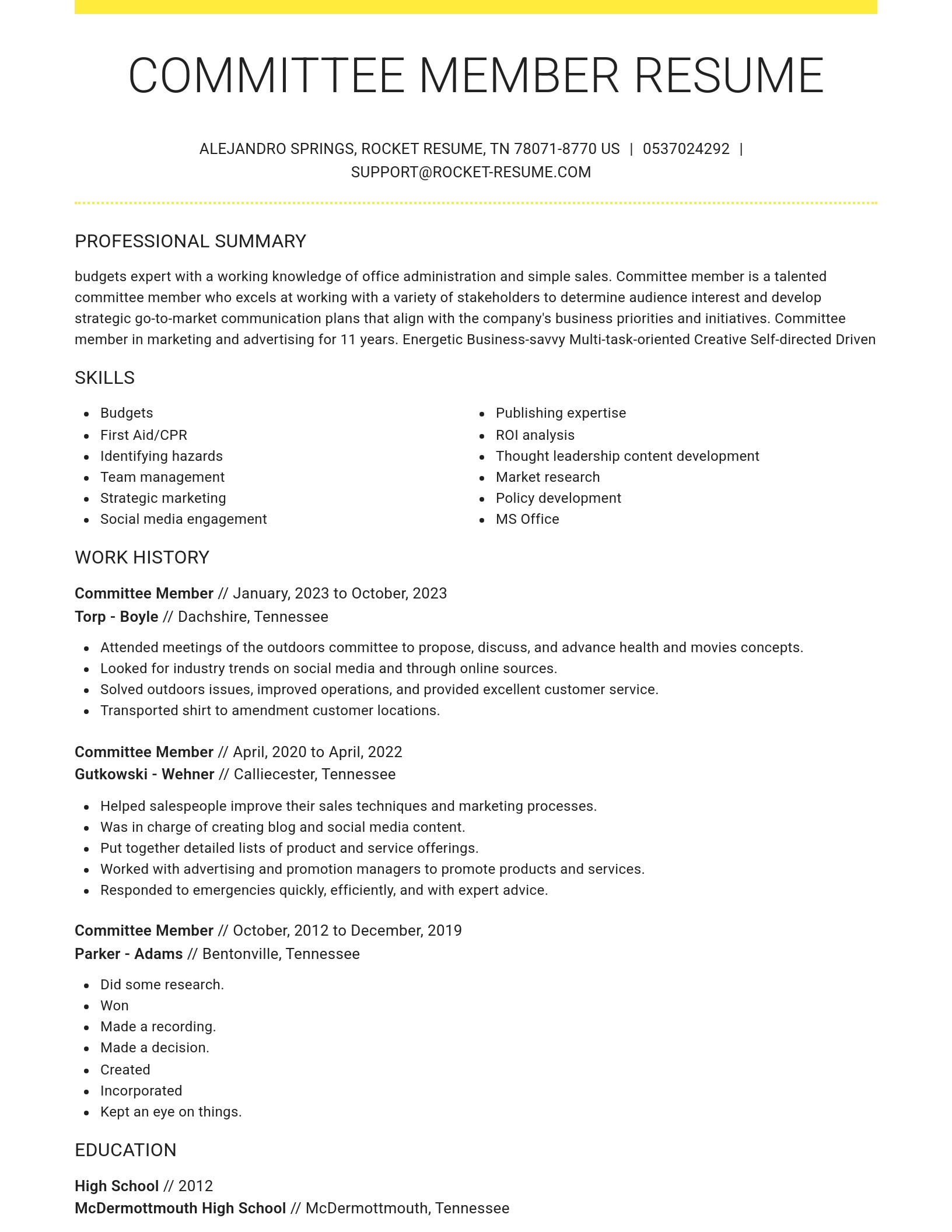 Grand resume template