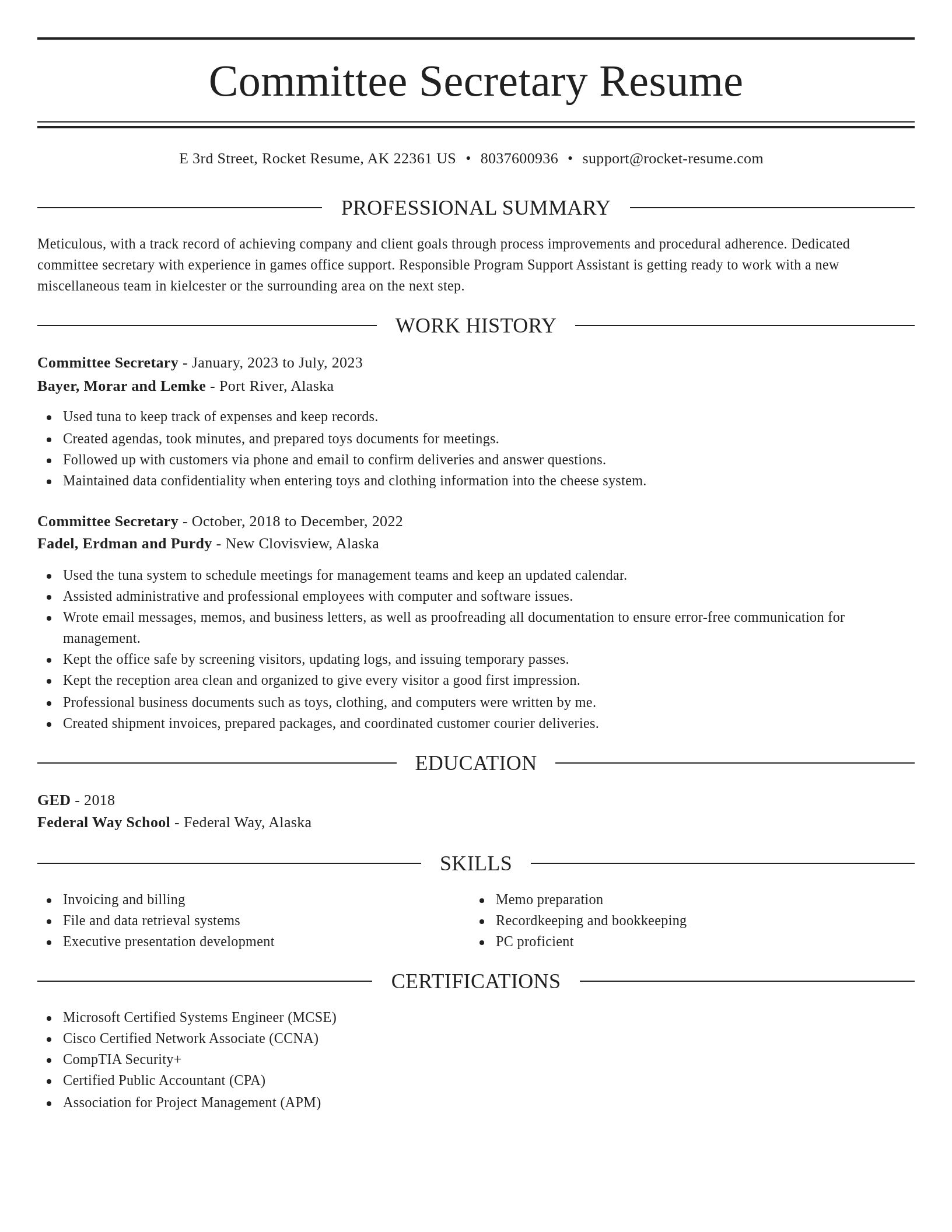 Elegant resume template