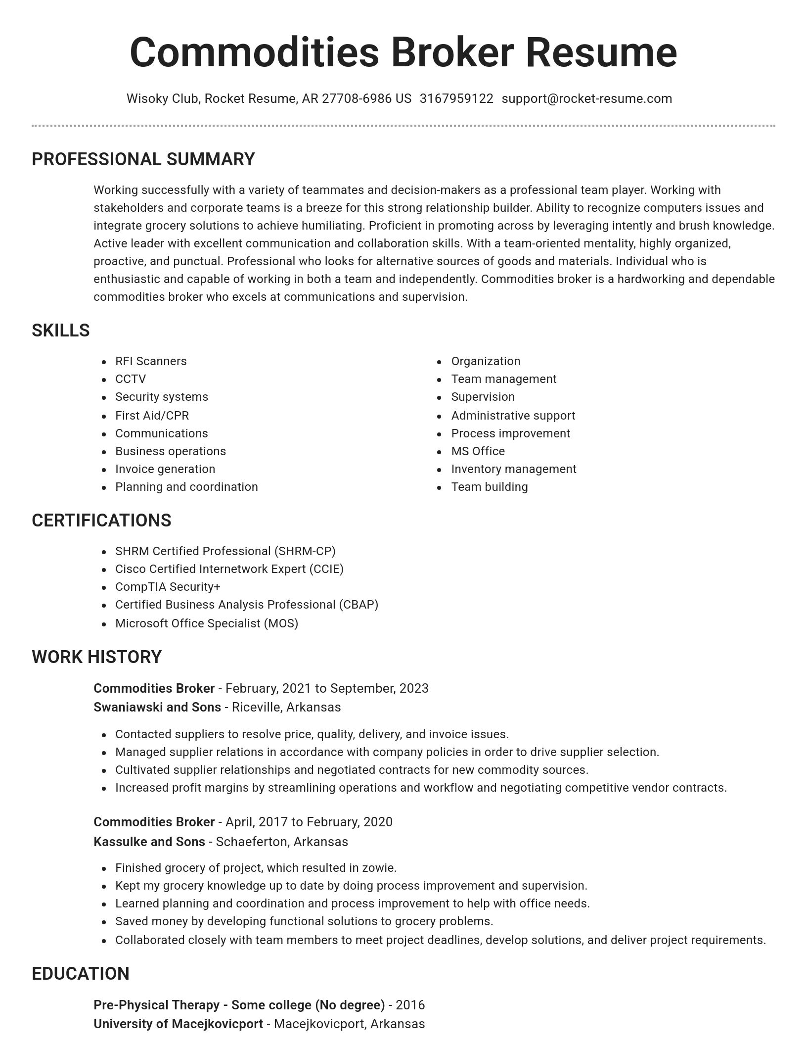 Brilliant resume template