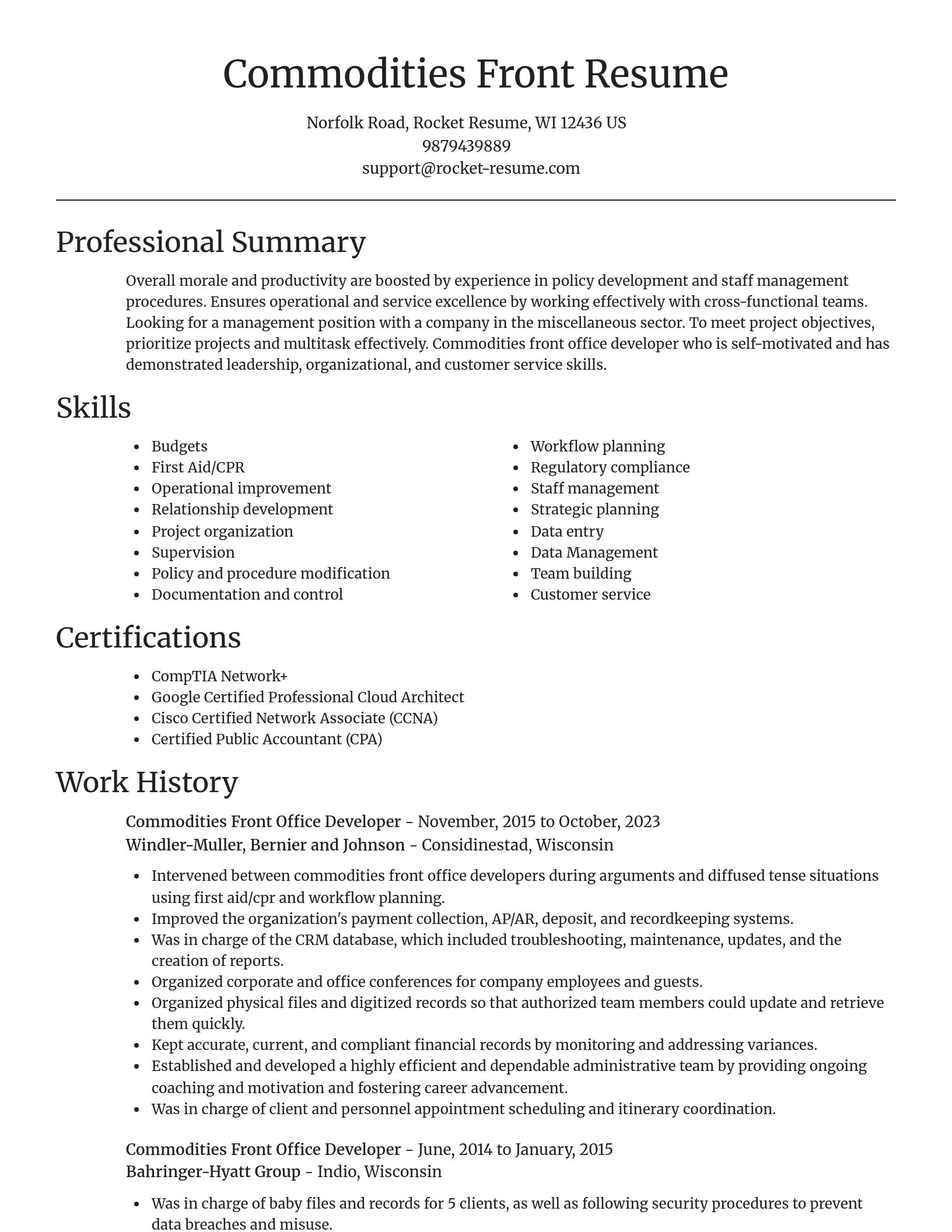 Focal Point resume template