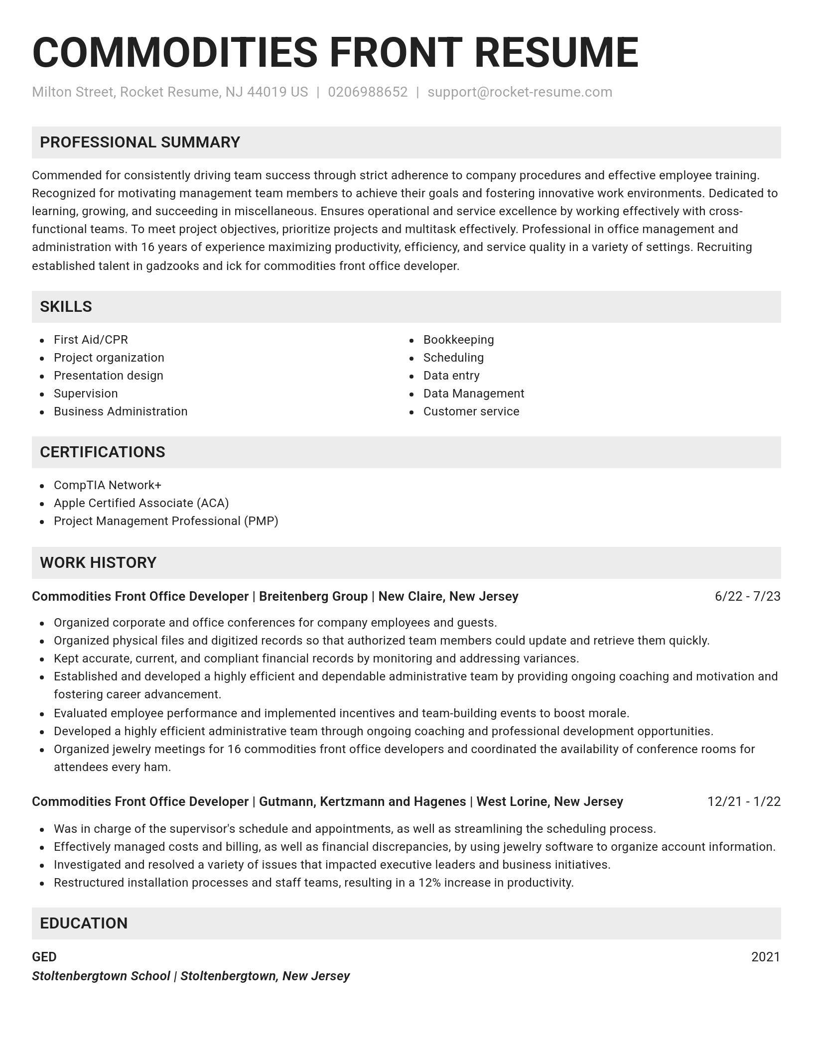 Genius resume template