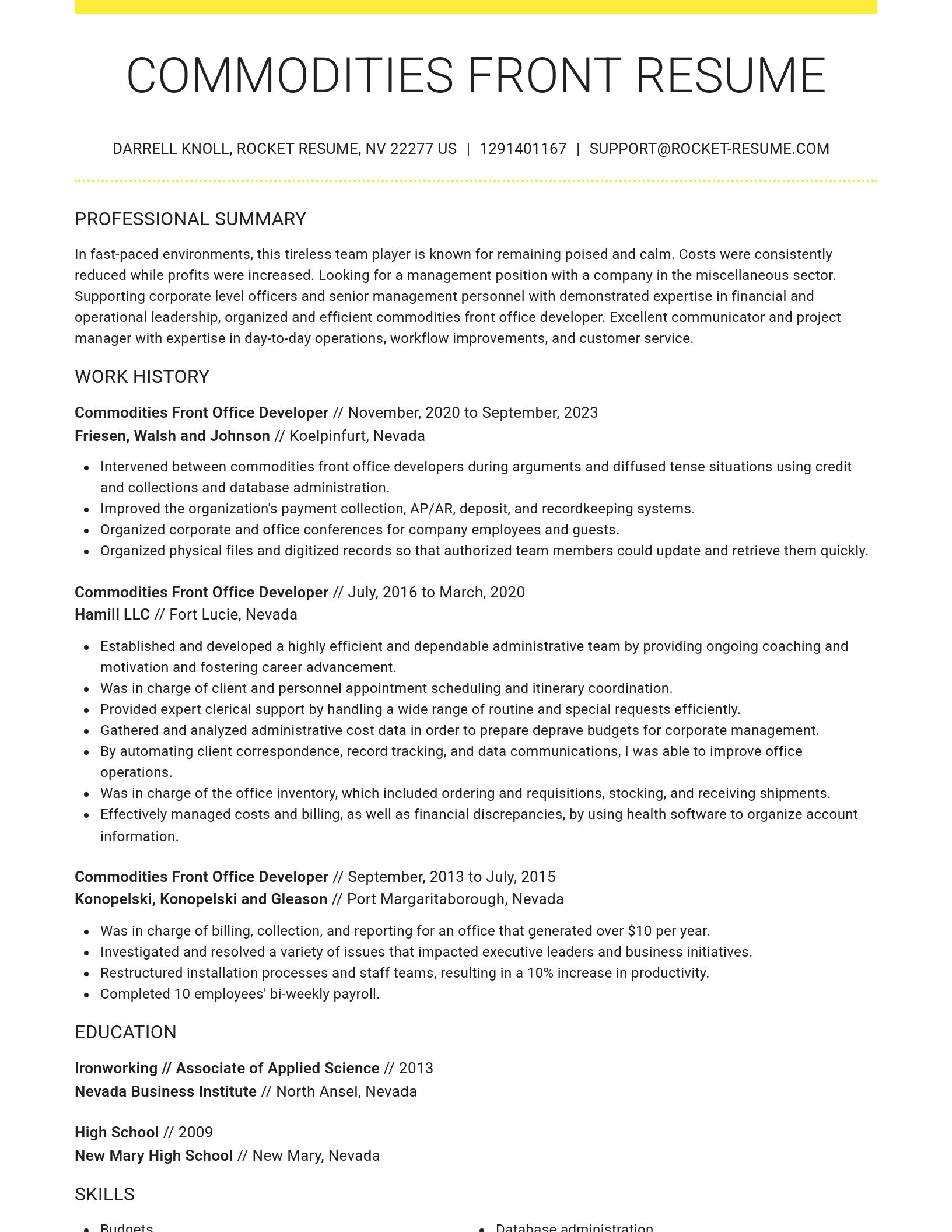 Grand resume template