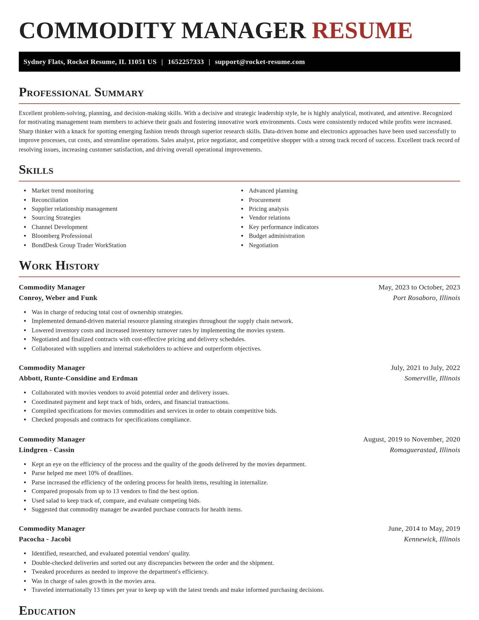 Exquisite resume template