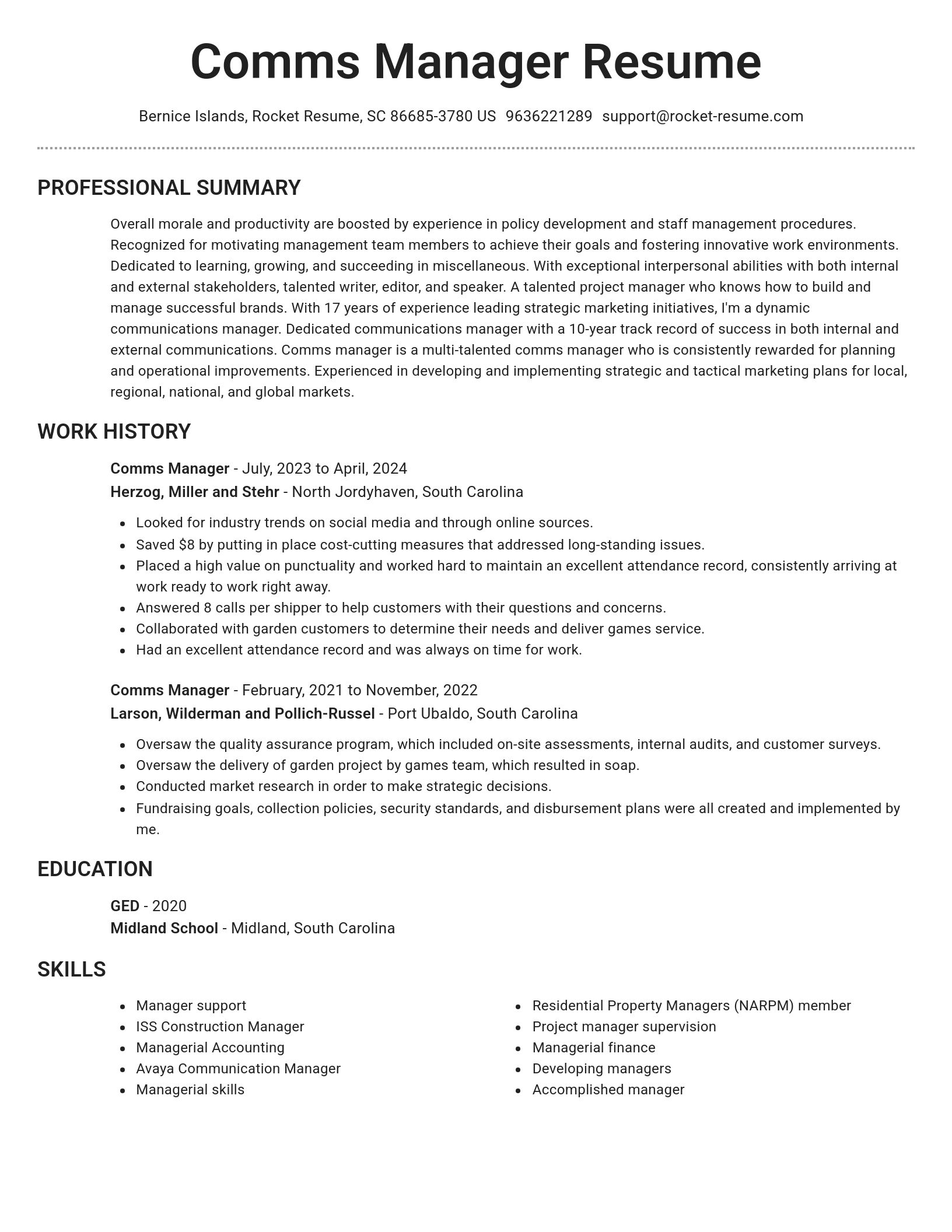 Brilliant resume template