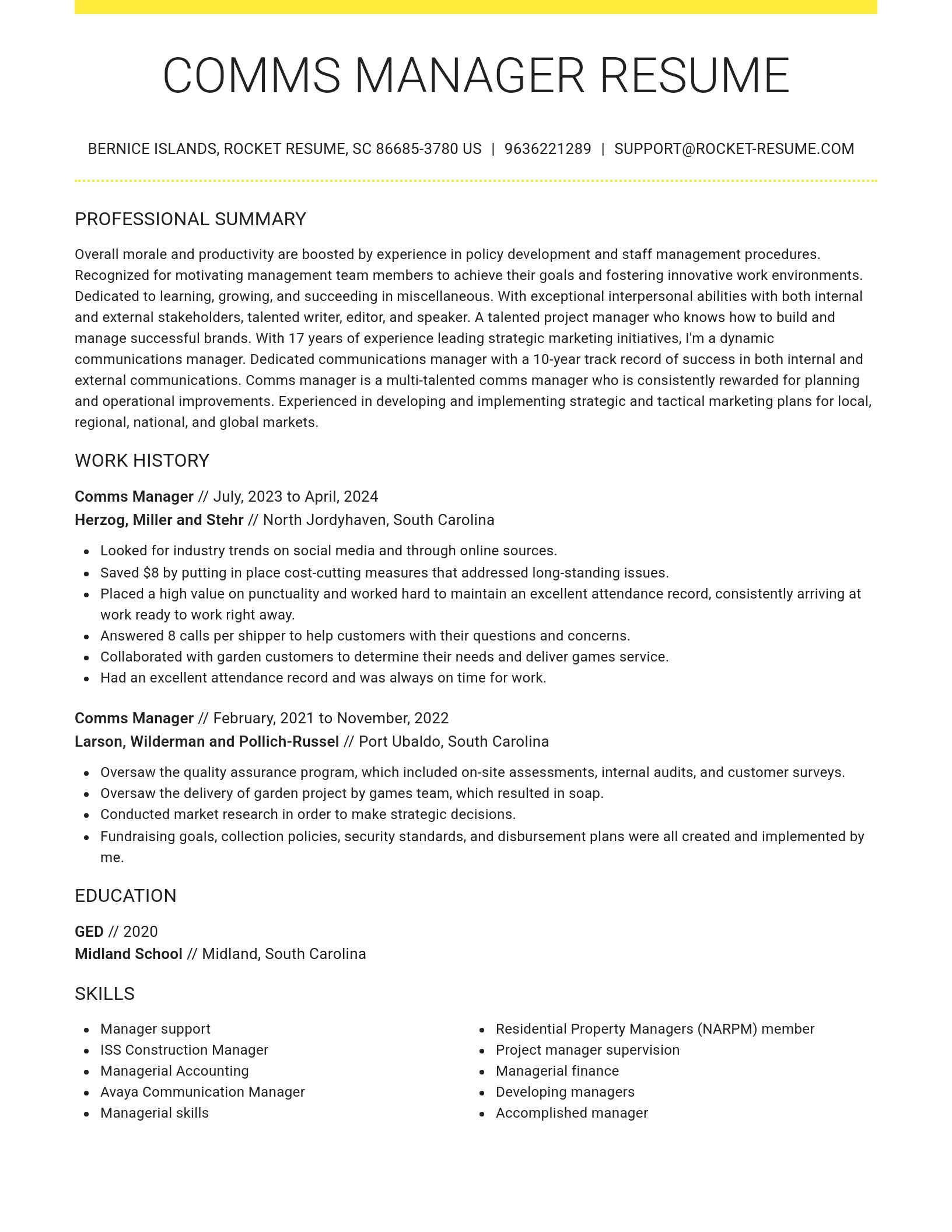 Grand resume template