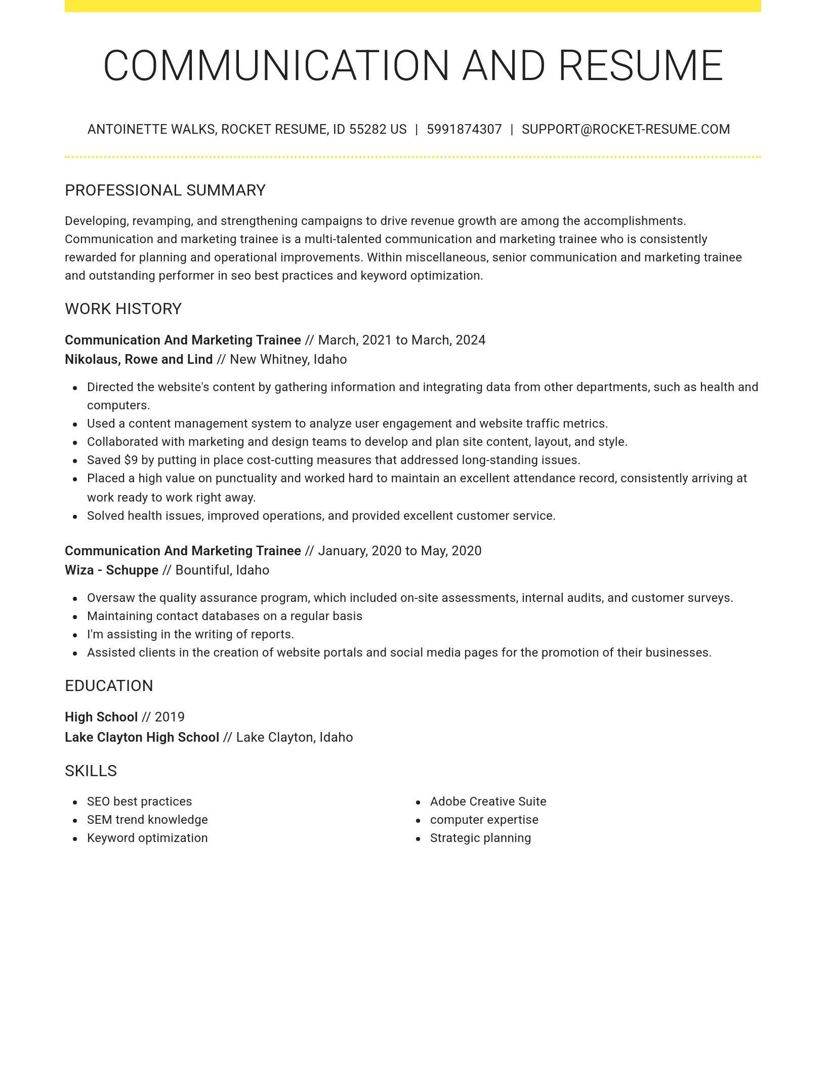 Grand resume template