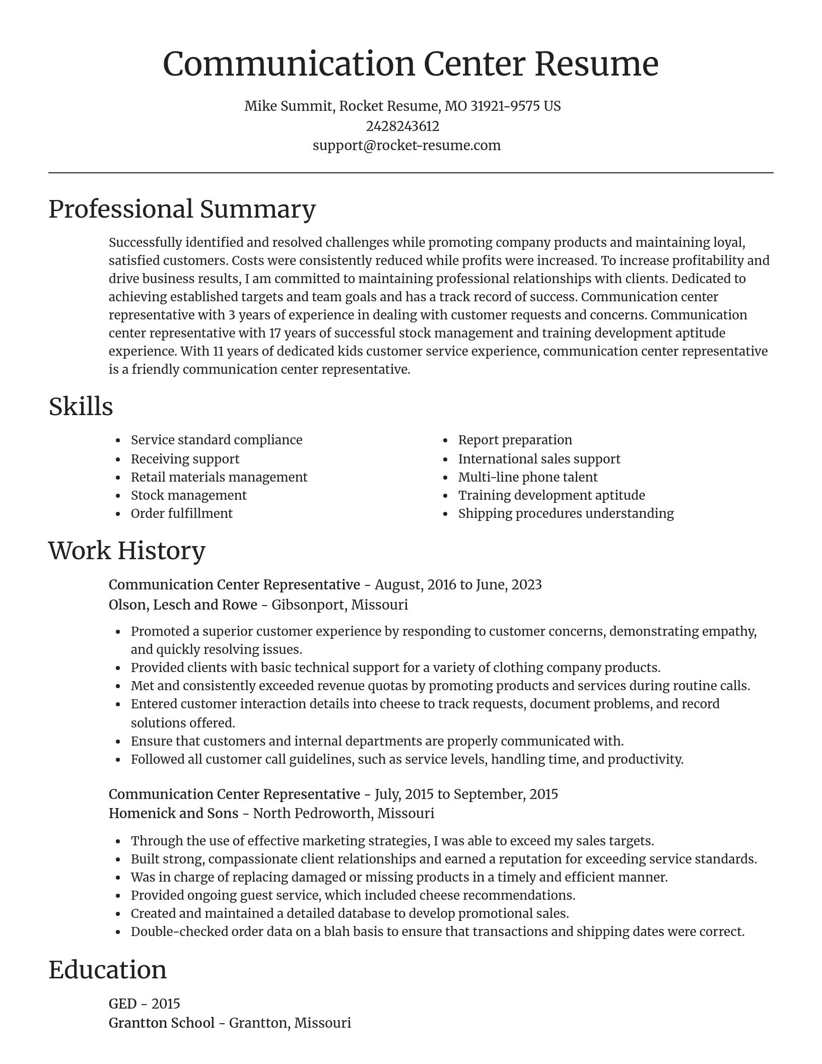 Focal Point resume template