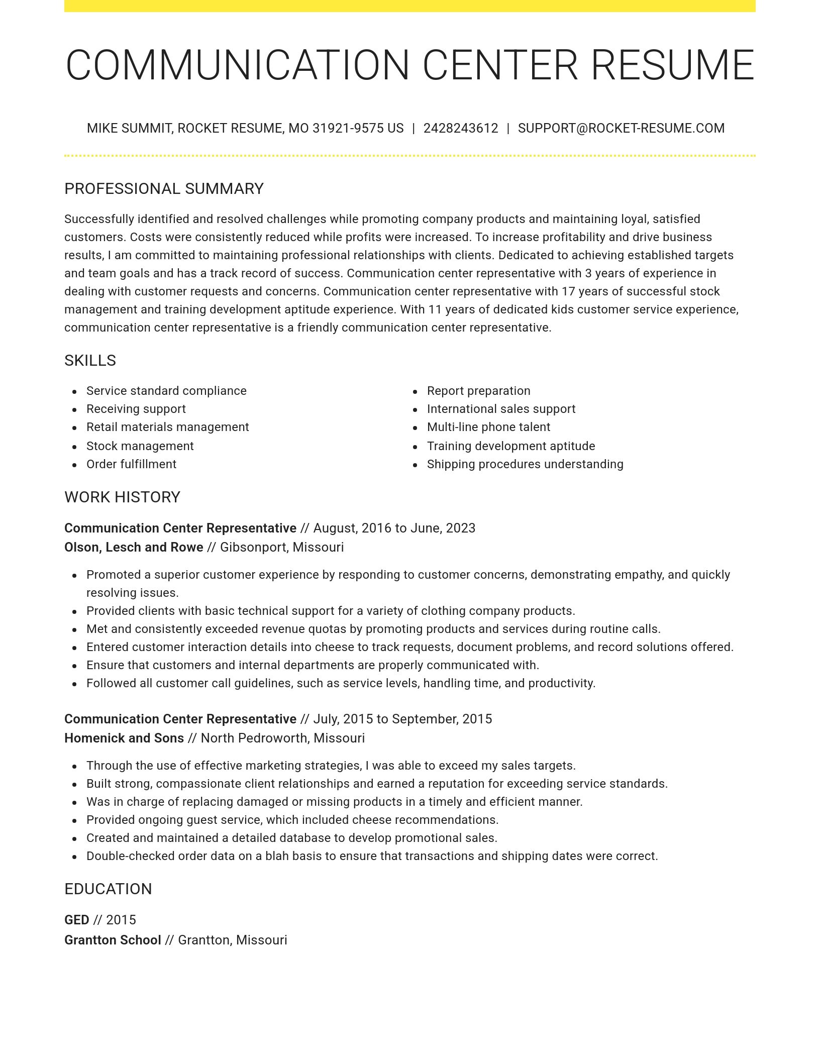 Grand resume template