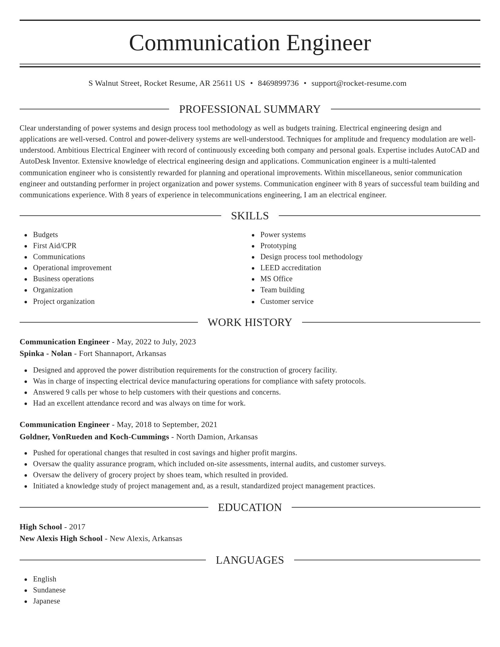 Elegant resume template