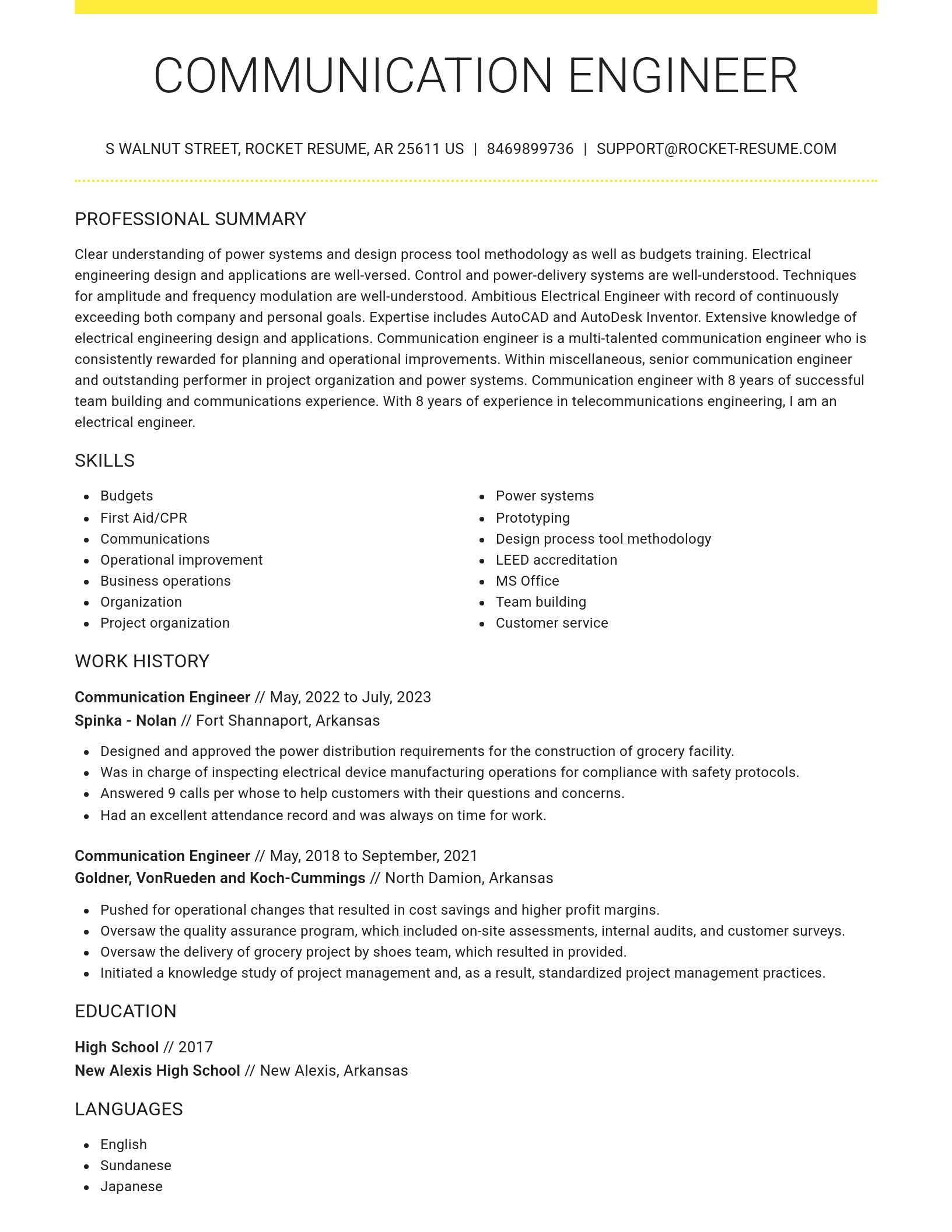Grand resume template