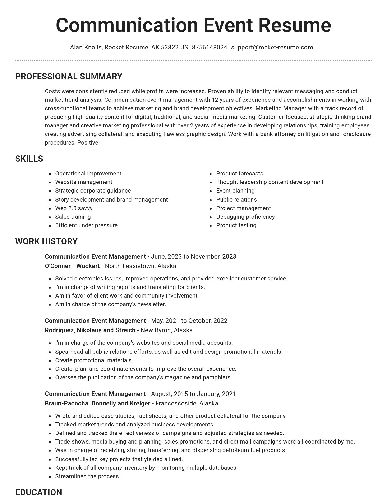 Brilliant resume template