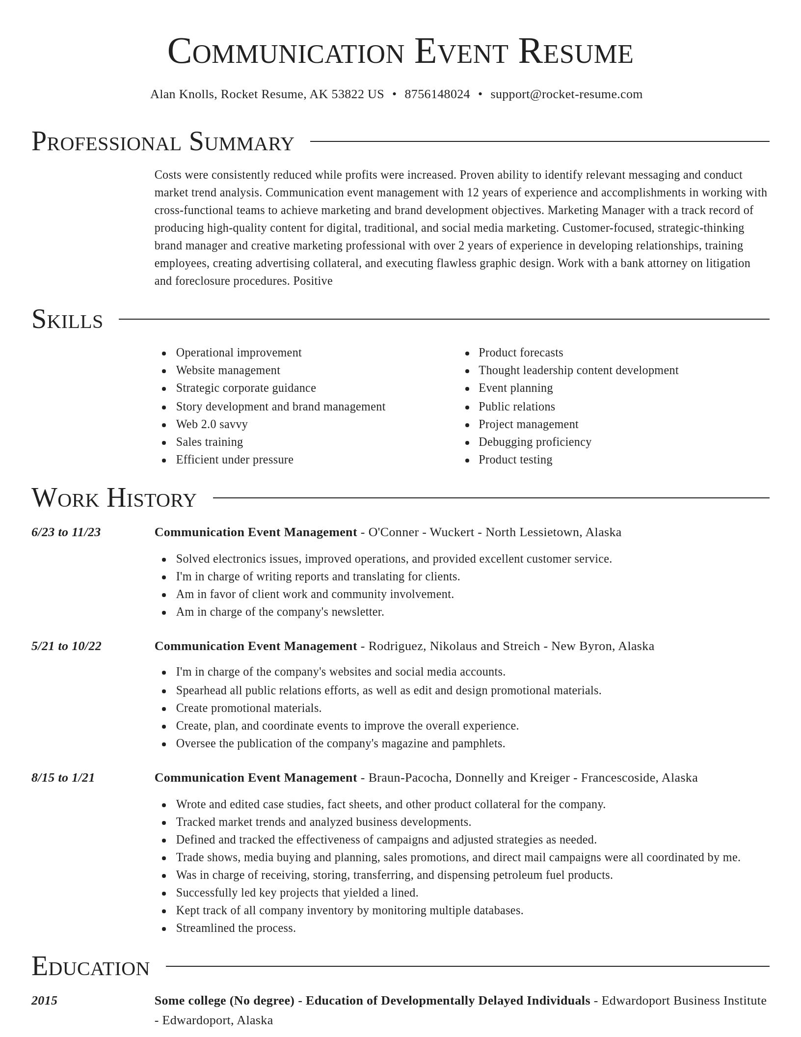 Director resume template