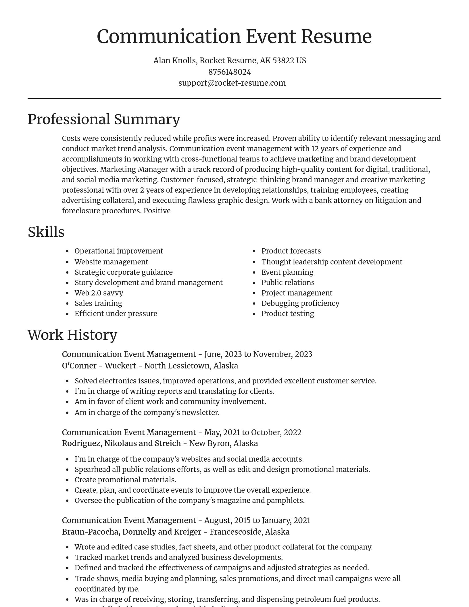 Focal Point resume template