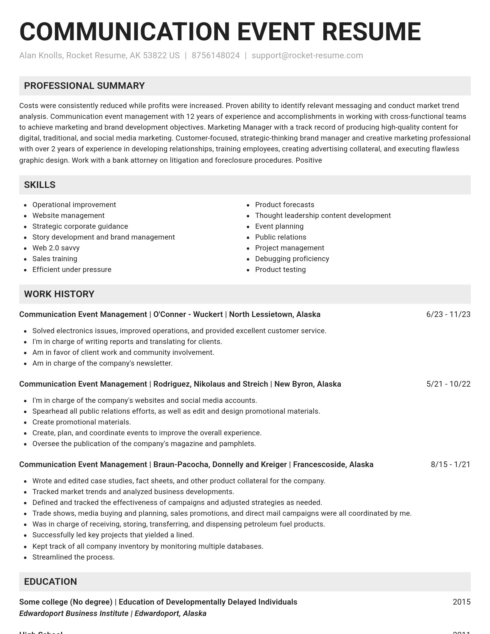 Genius resume template