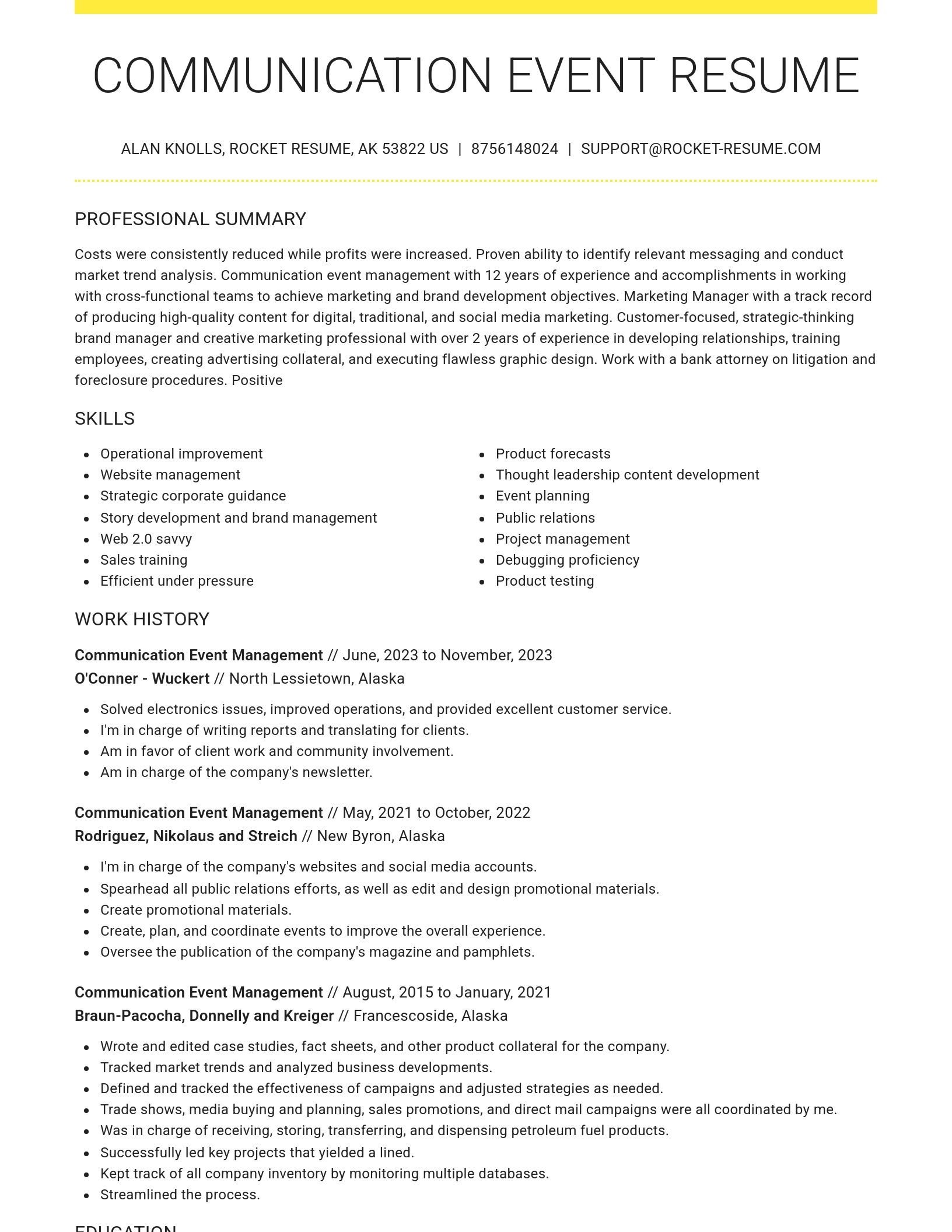 Grand resume template