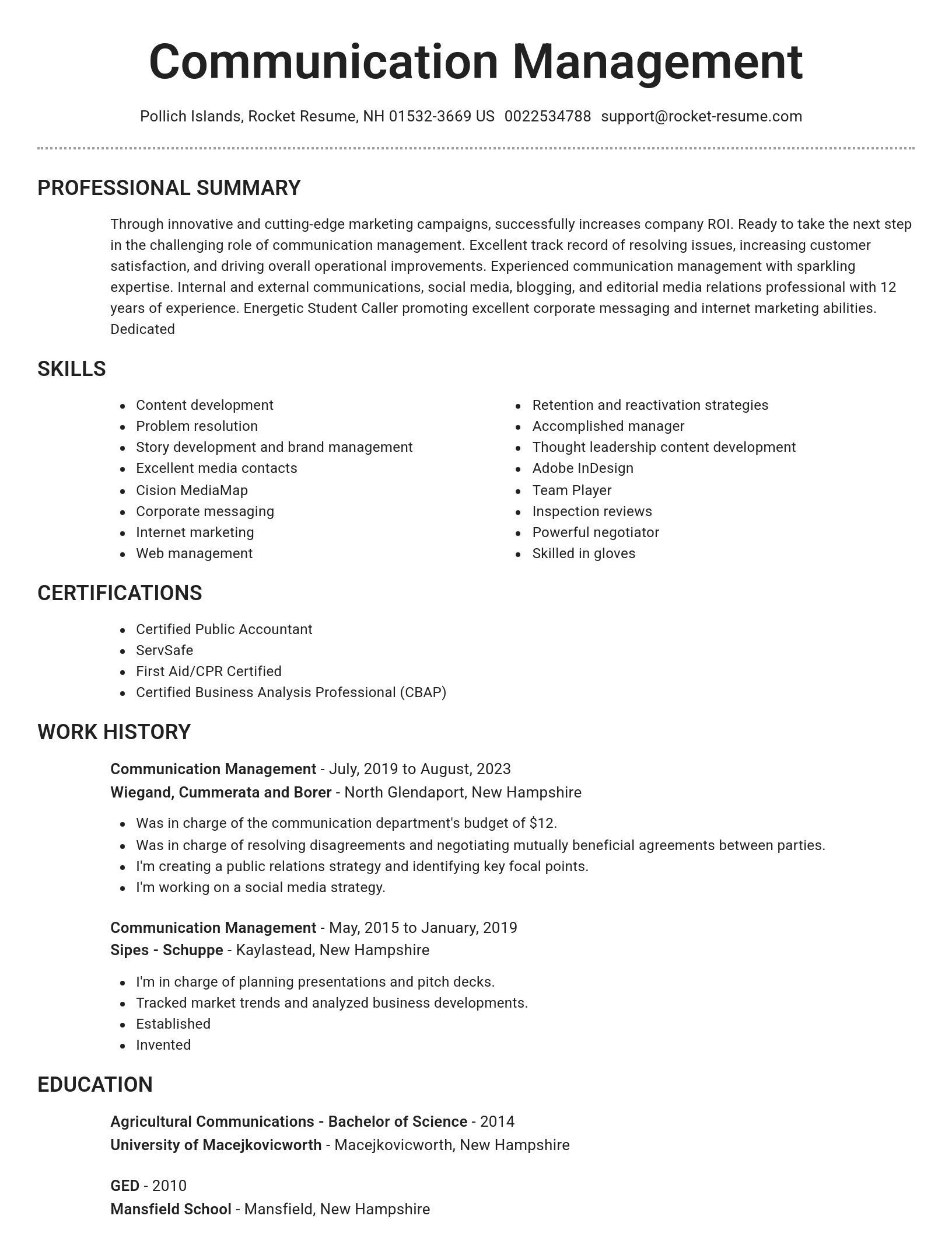 Brilliant resume template