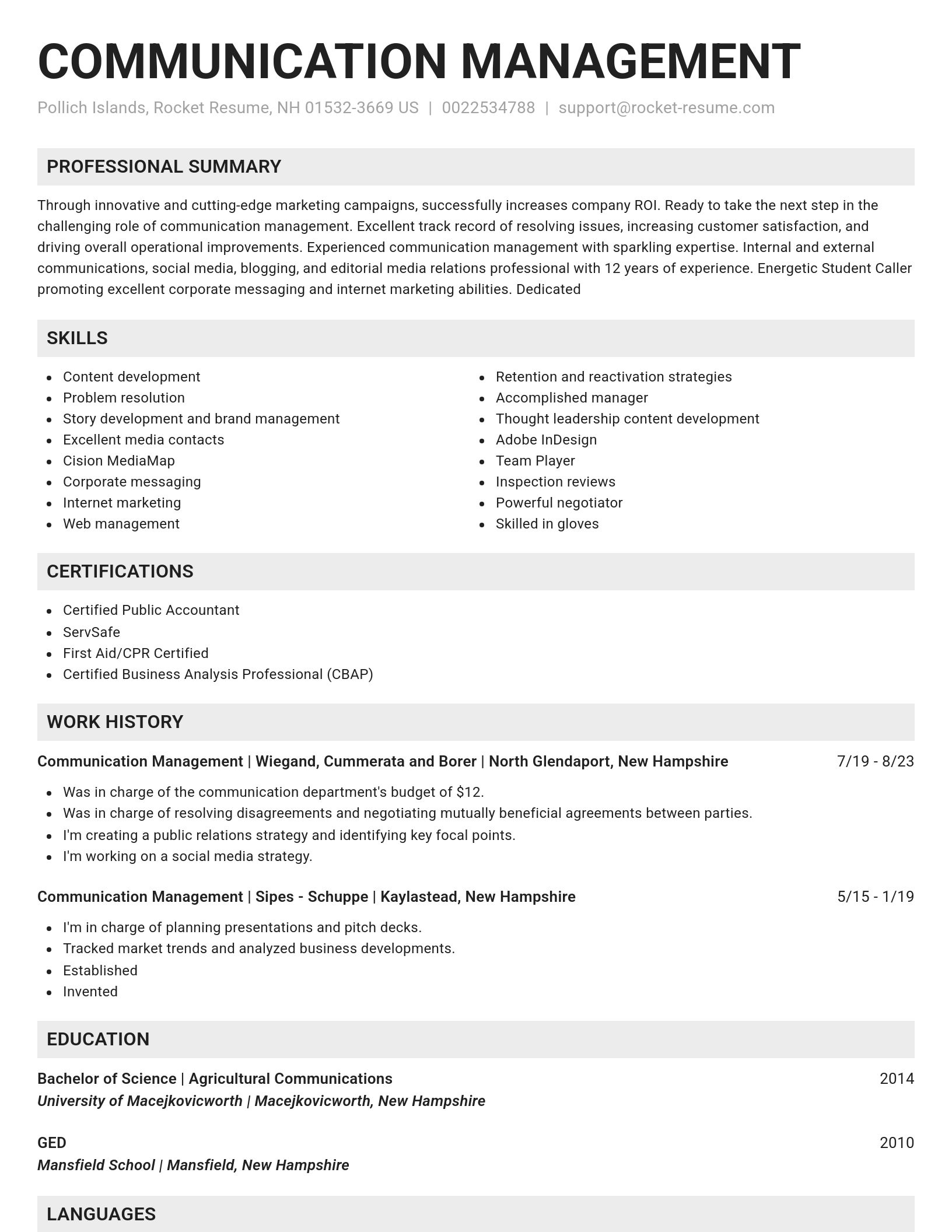 Genius resume template