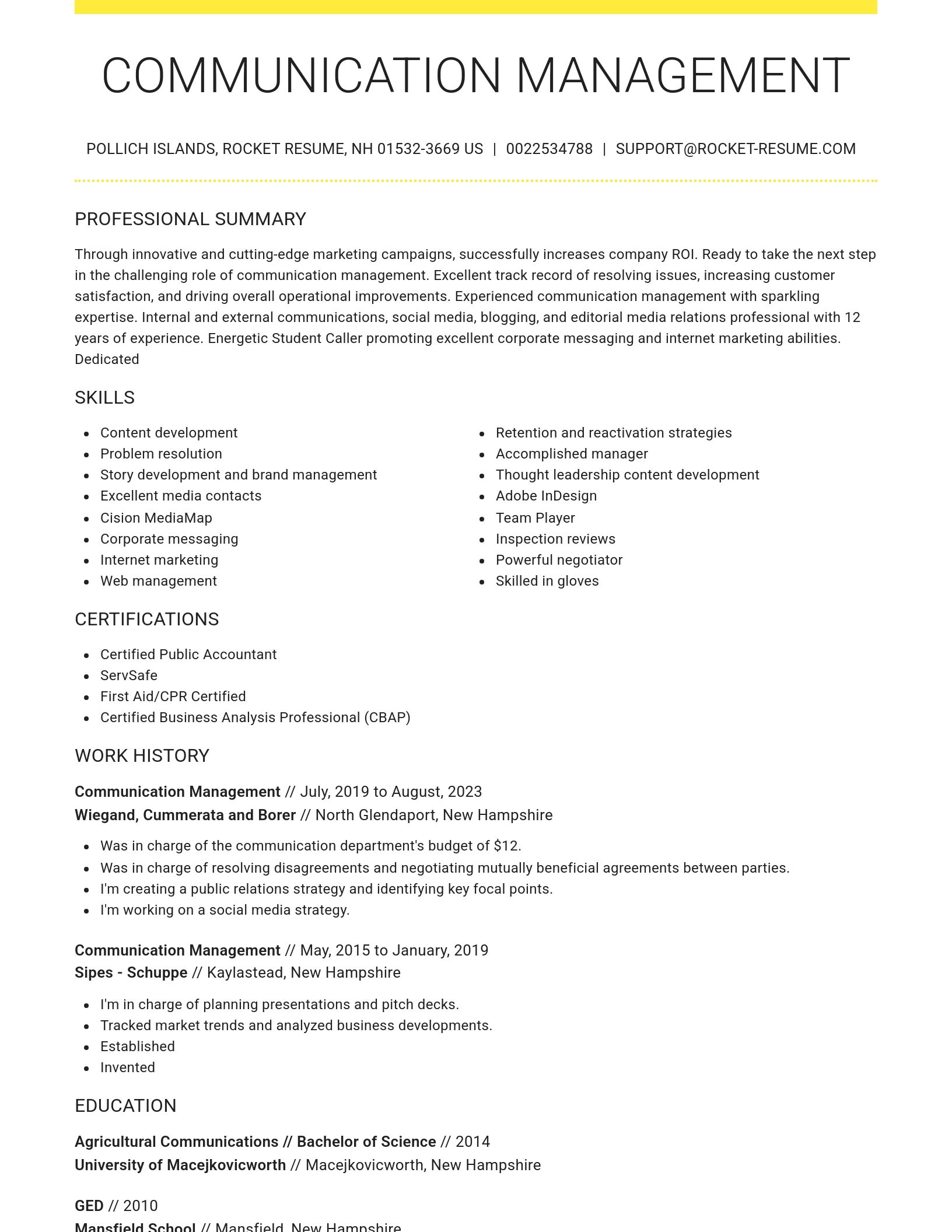 Grand resume template