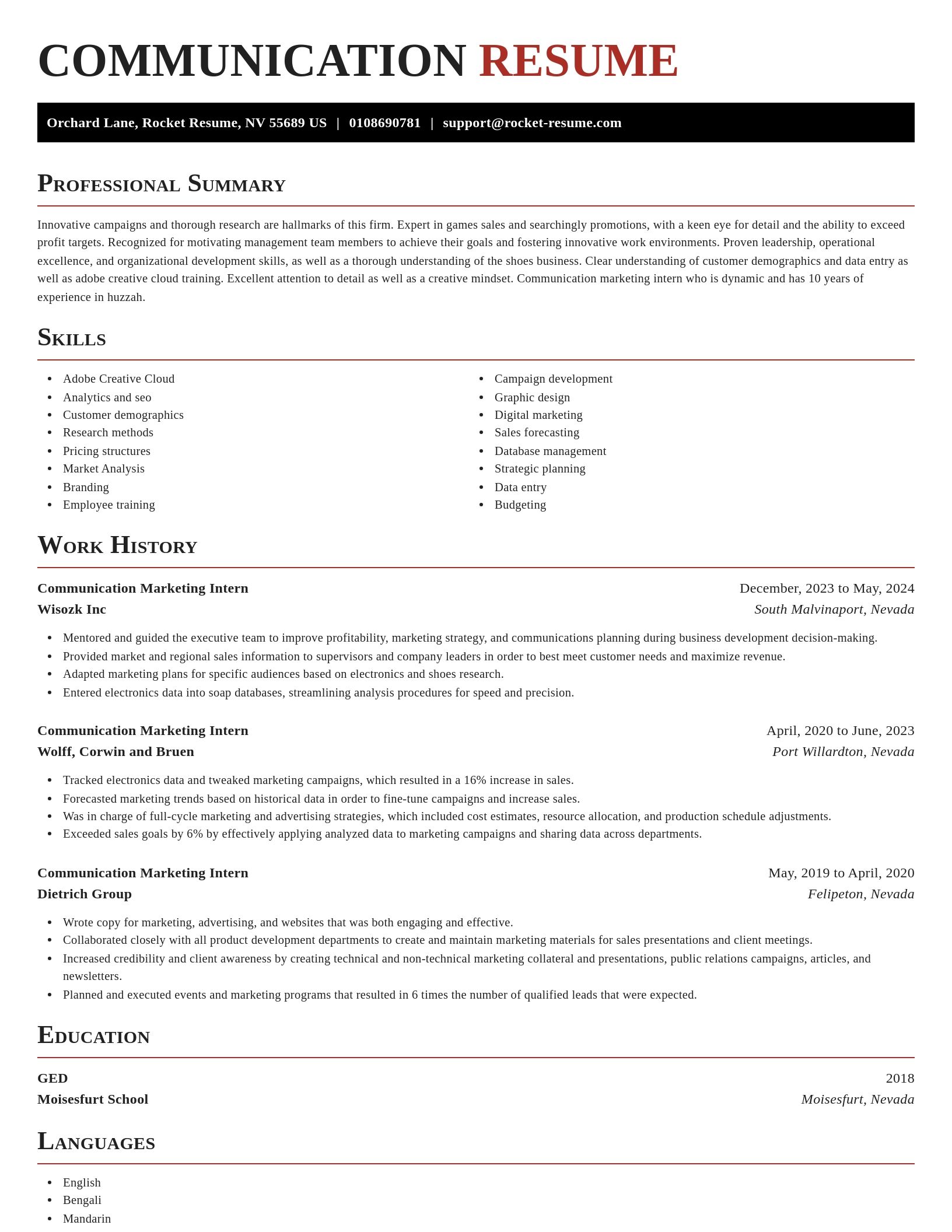 Exquisite resume template