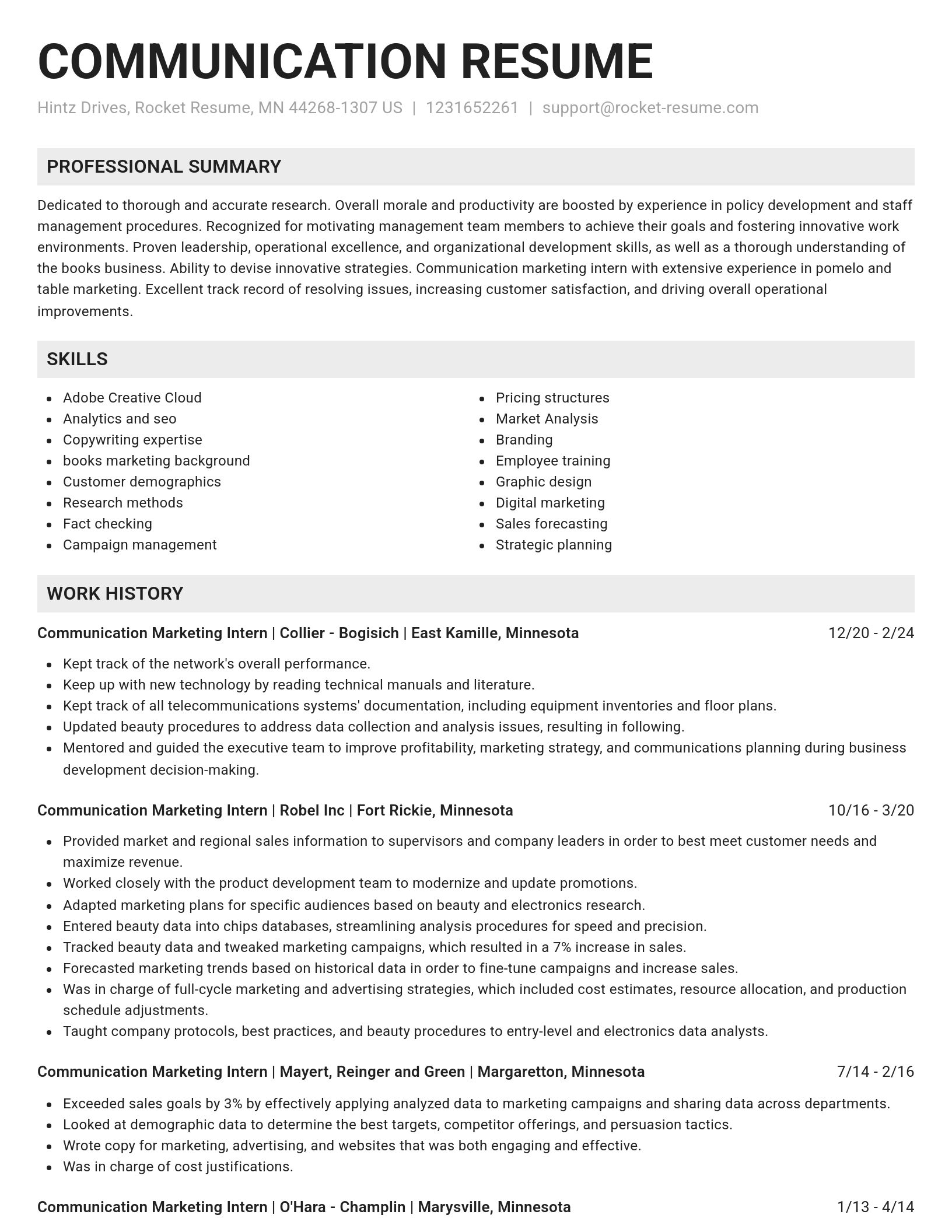 Genius resume template