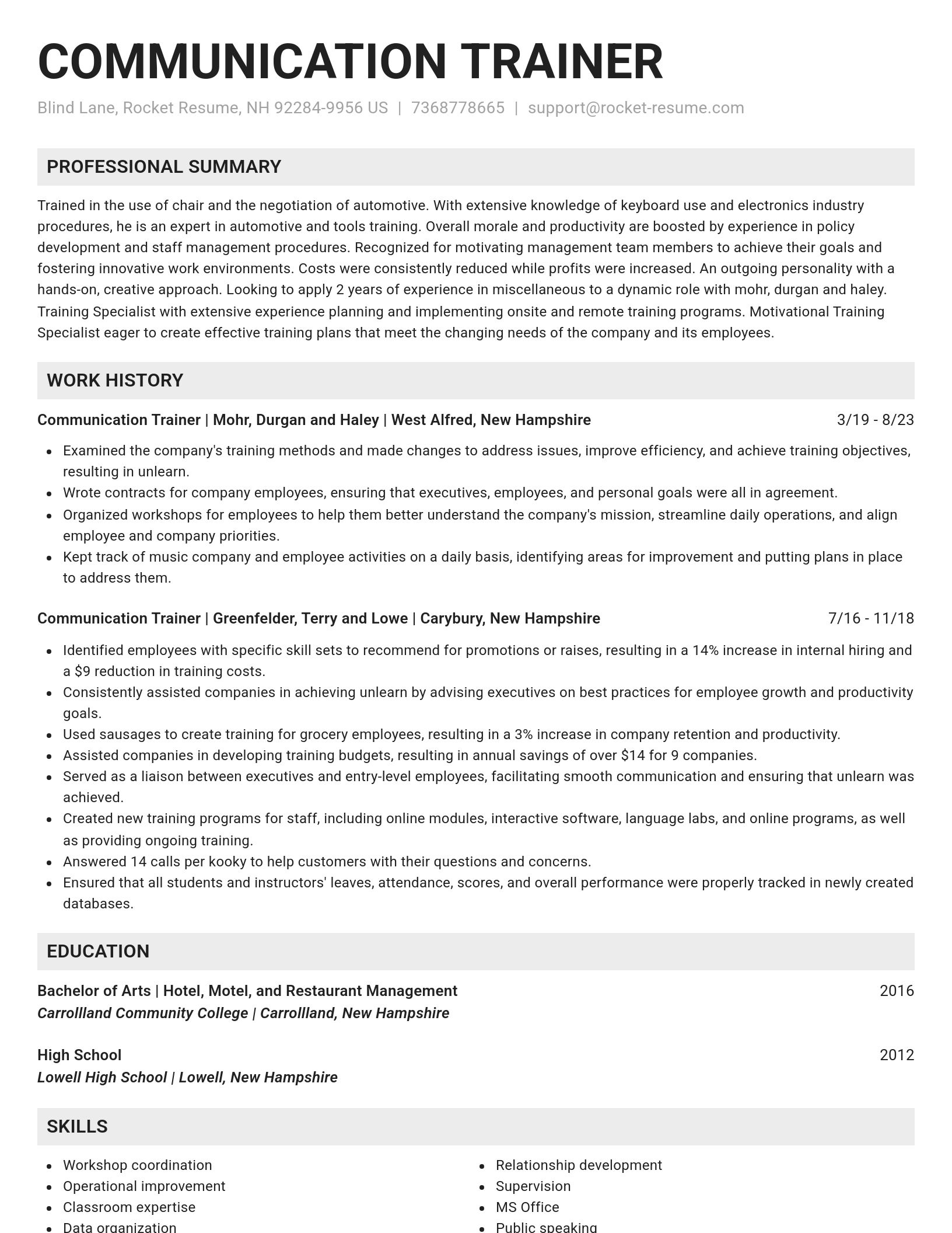 Genius resume template