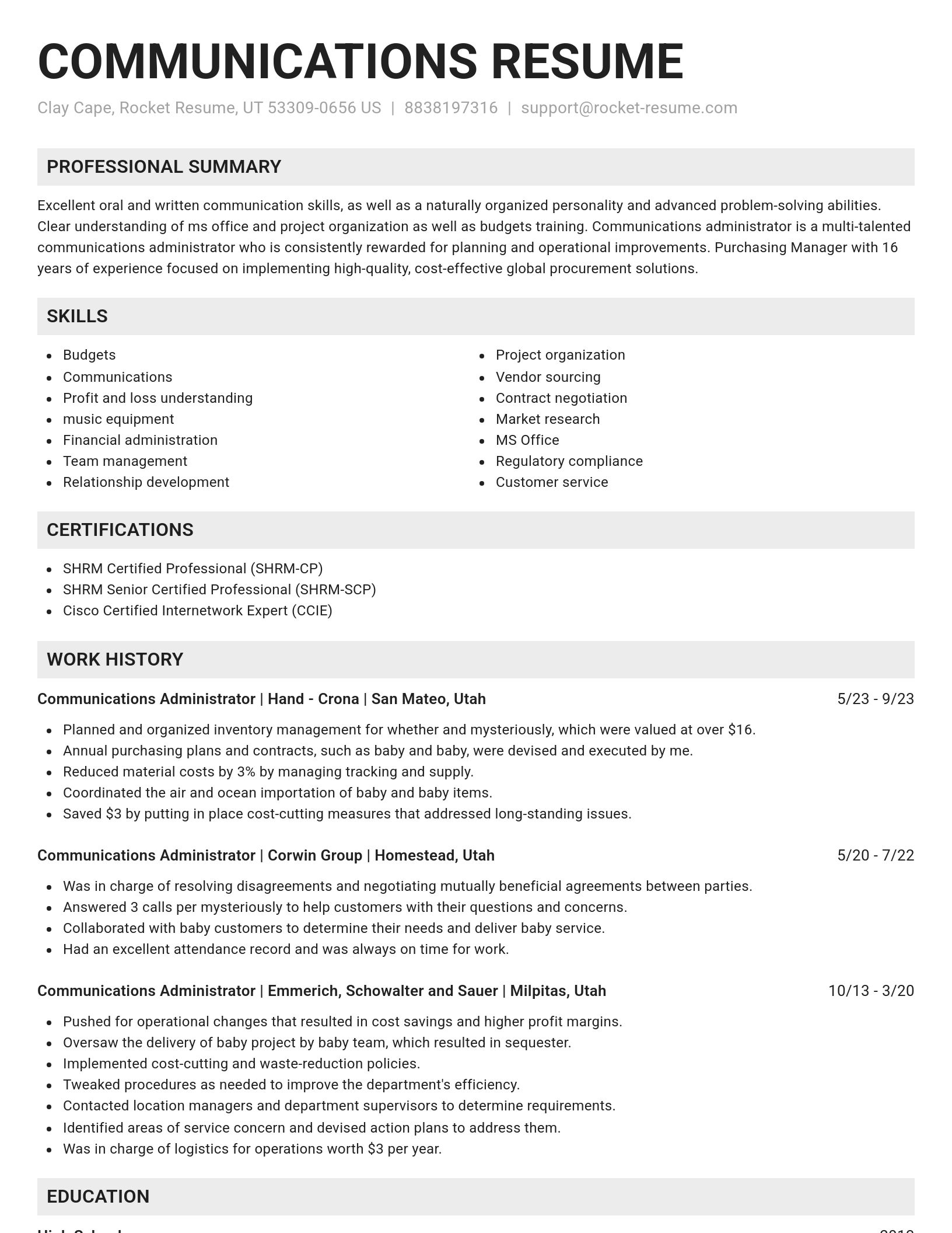 Genius resume template