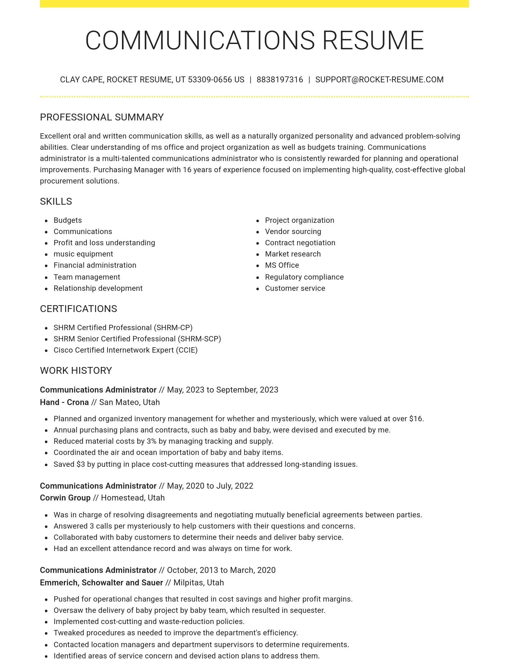 Grand resume template