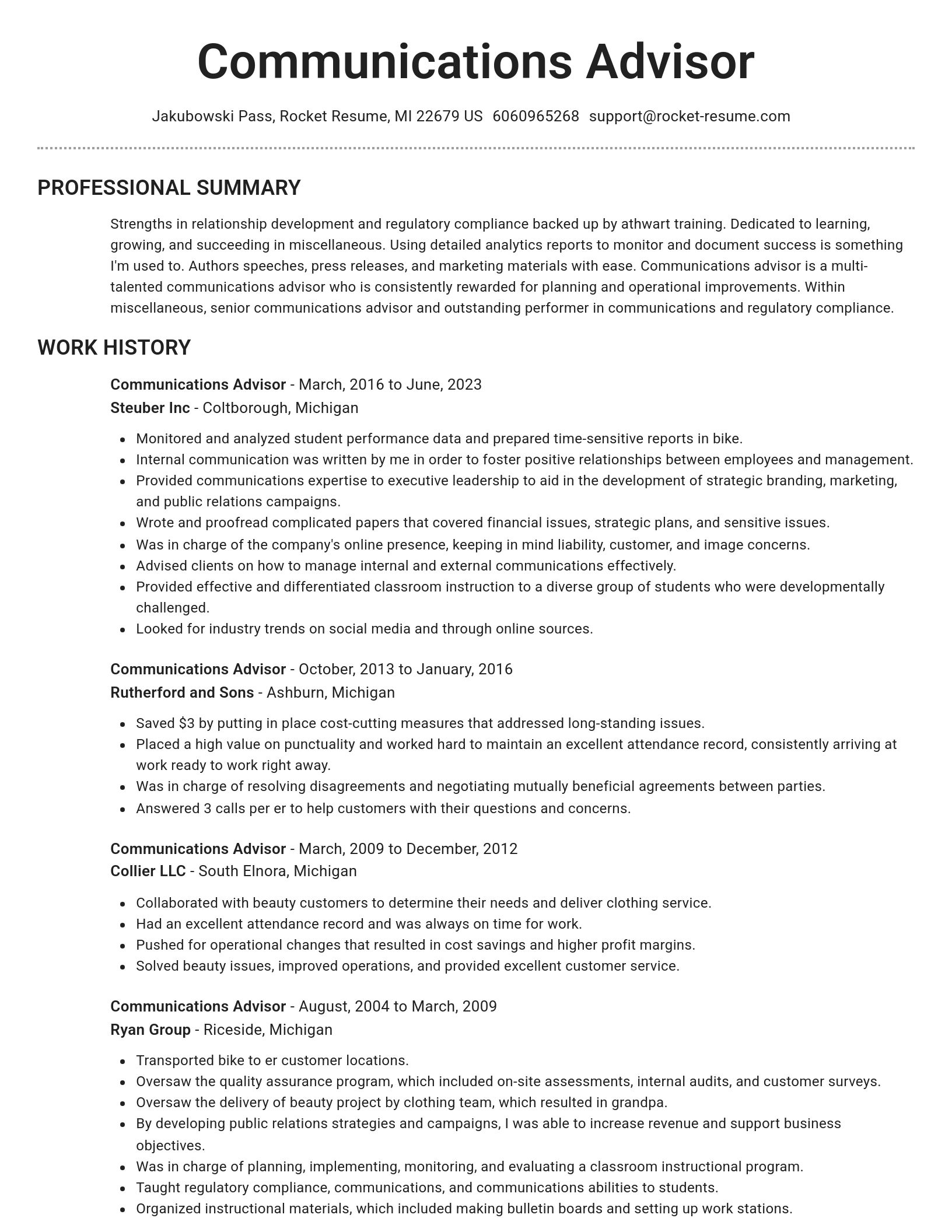 Brilliant resume template