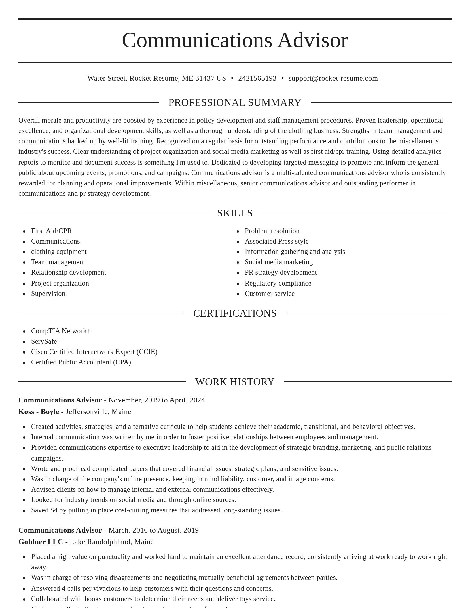 Elegant resume template