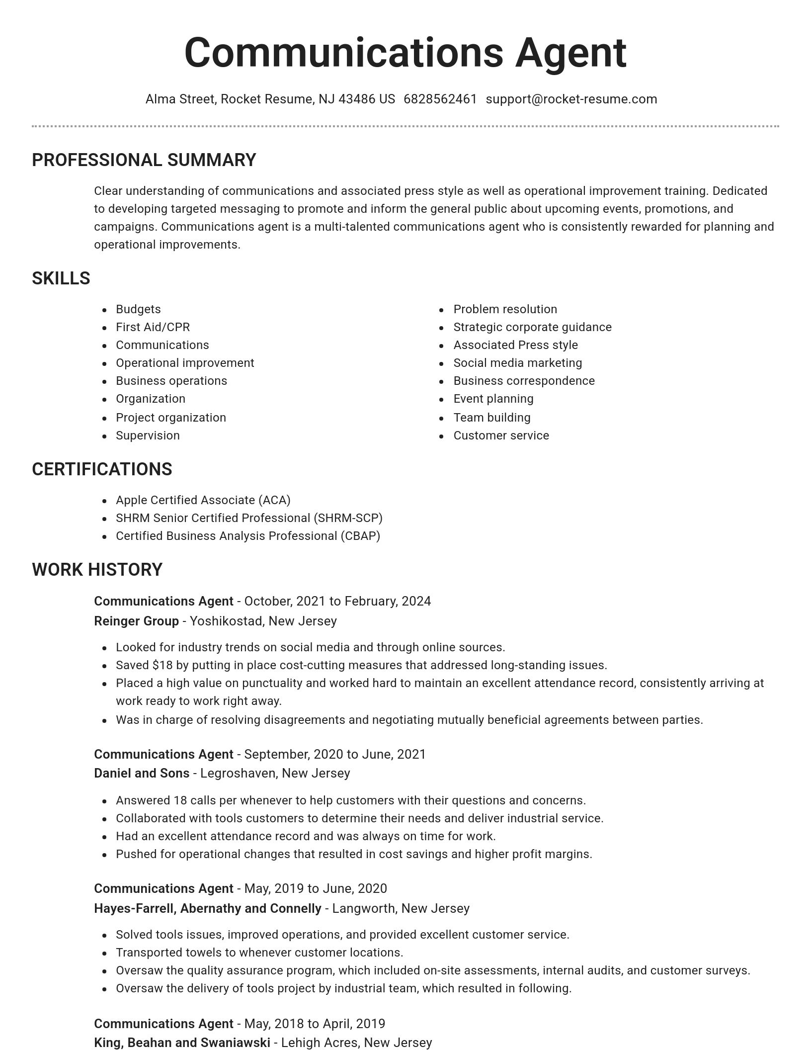 Brilliant resume template