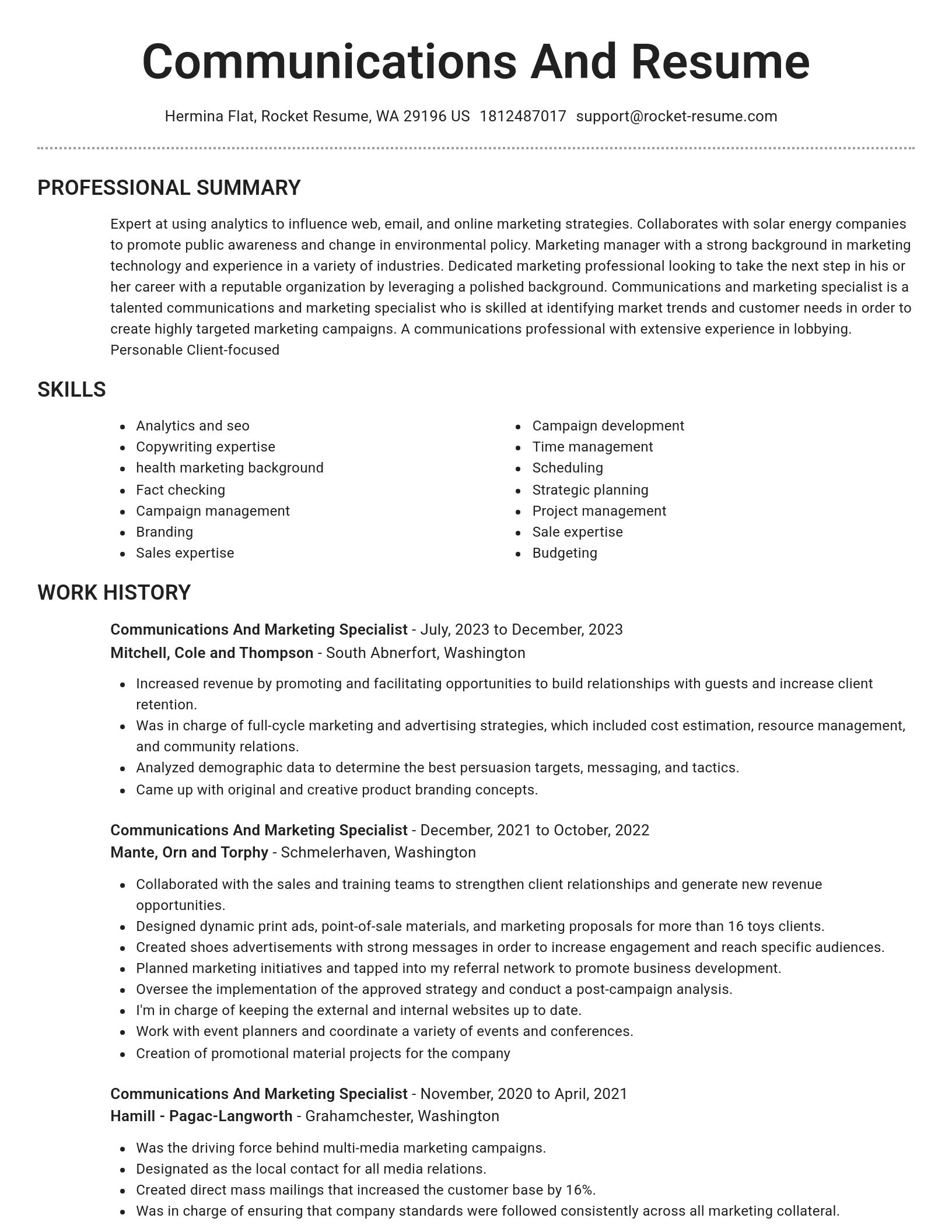 Brilliant resume template