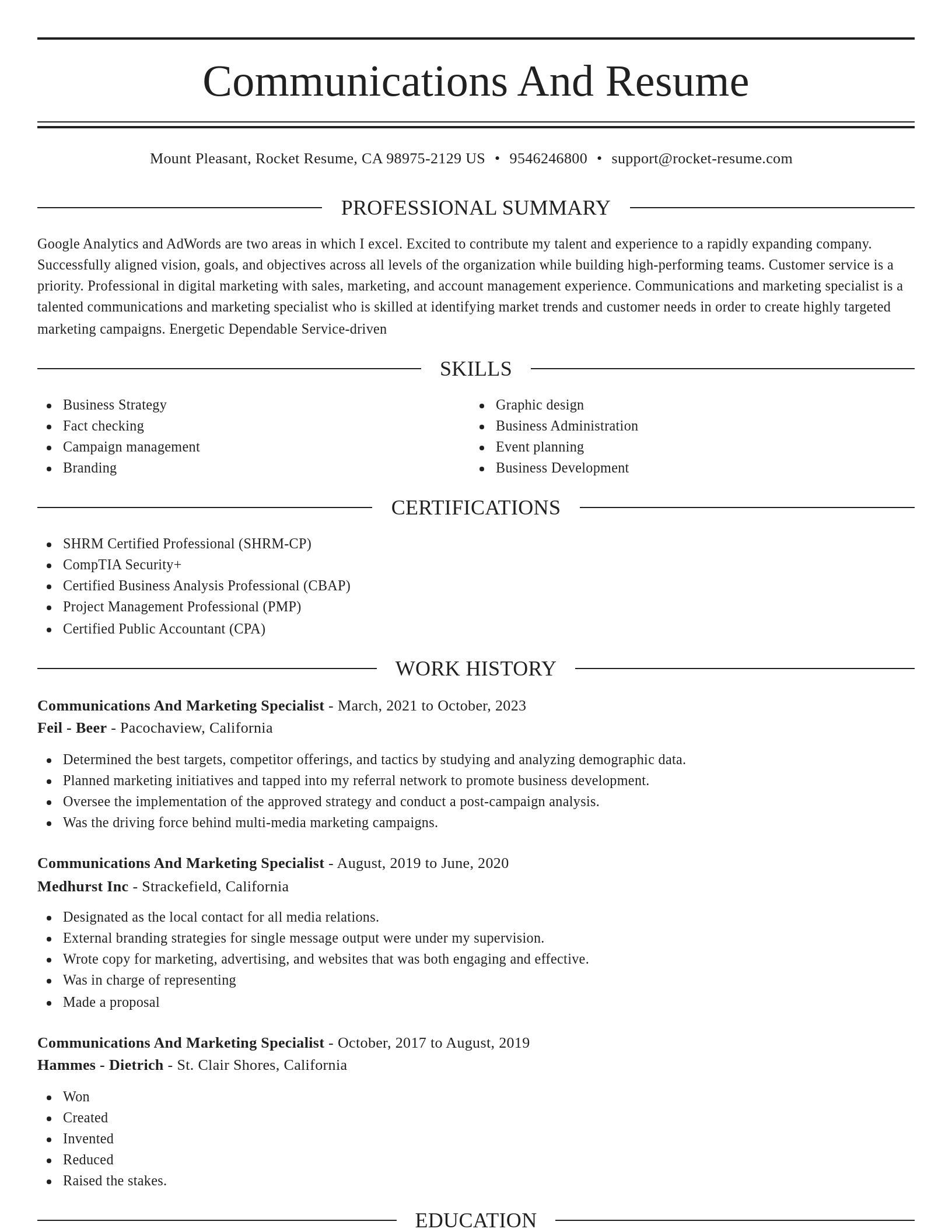Elegant resume template