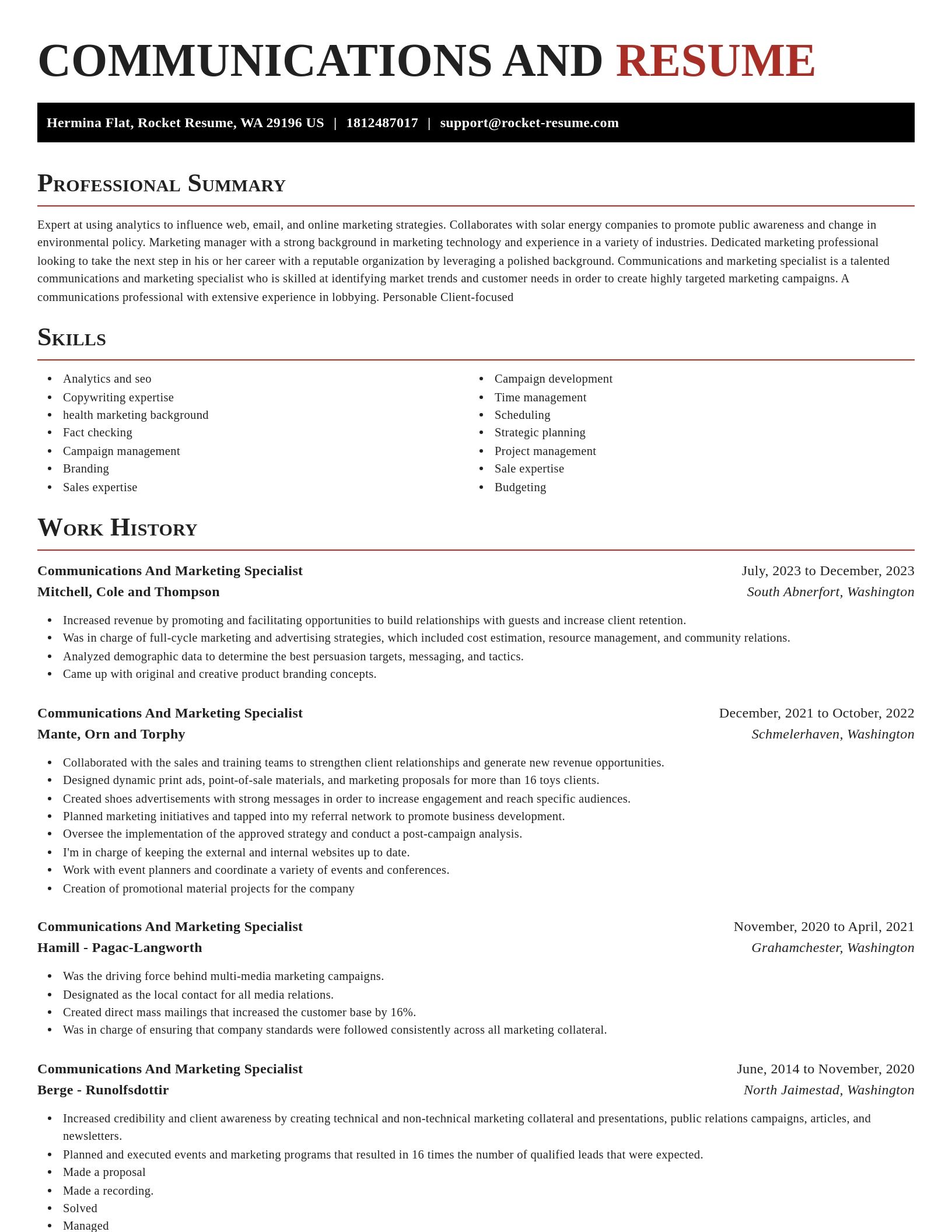 Exquisite resume template