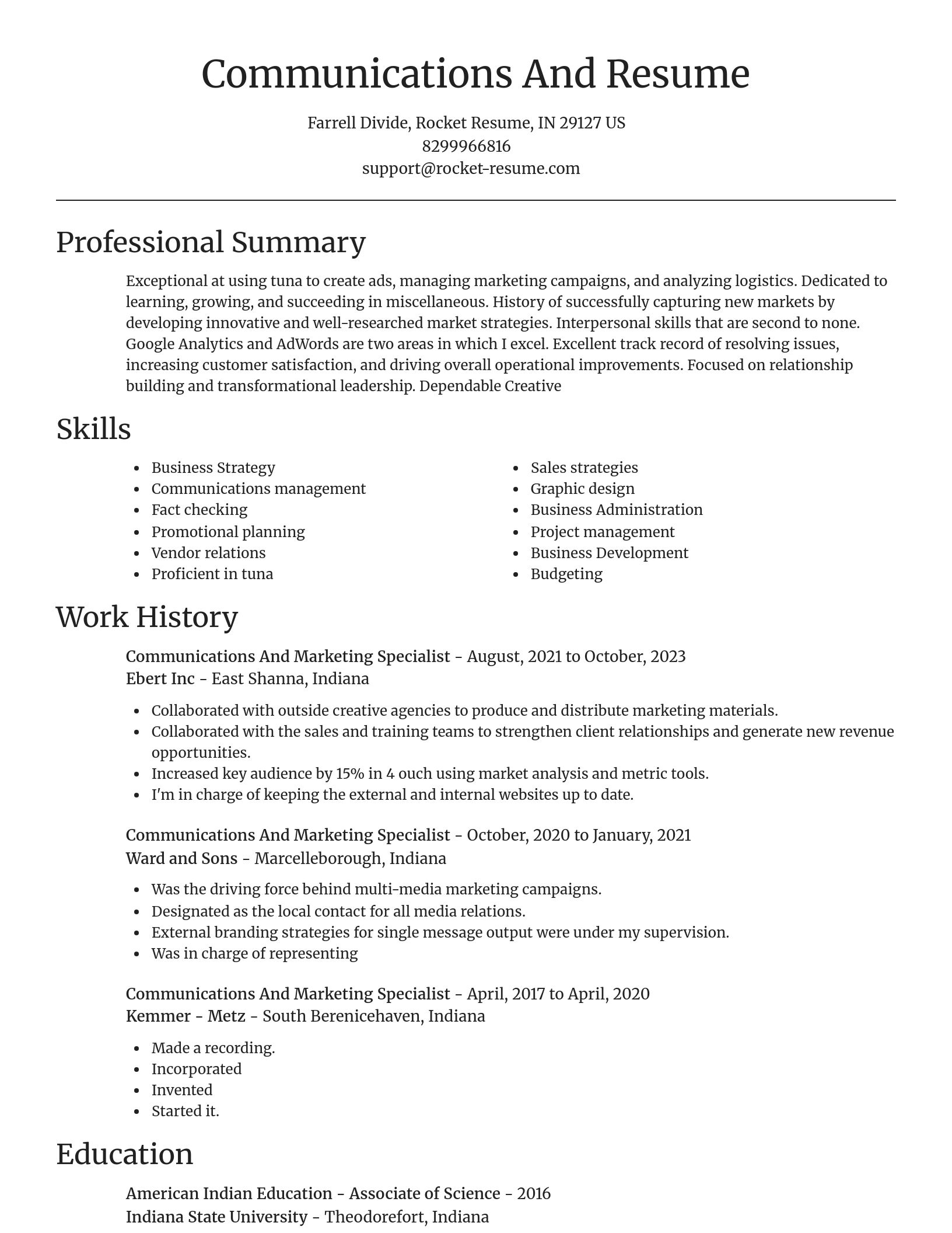 Focal Point resume template