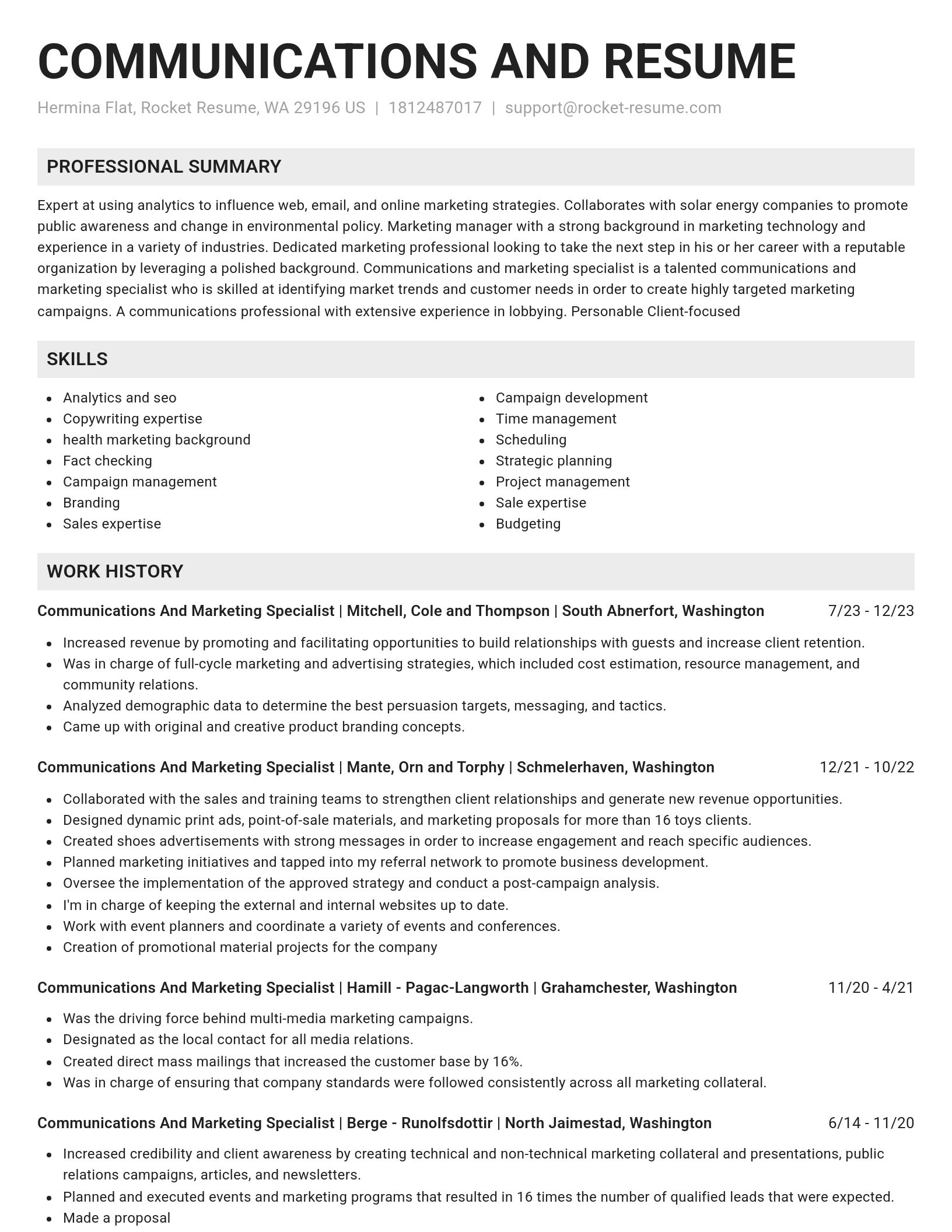 Genius resume template