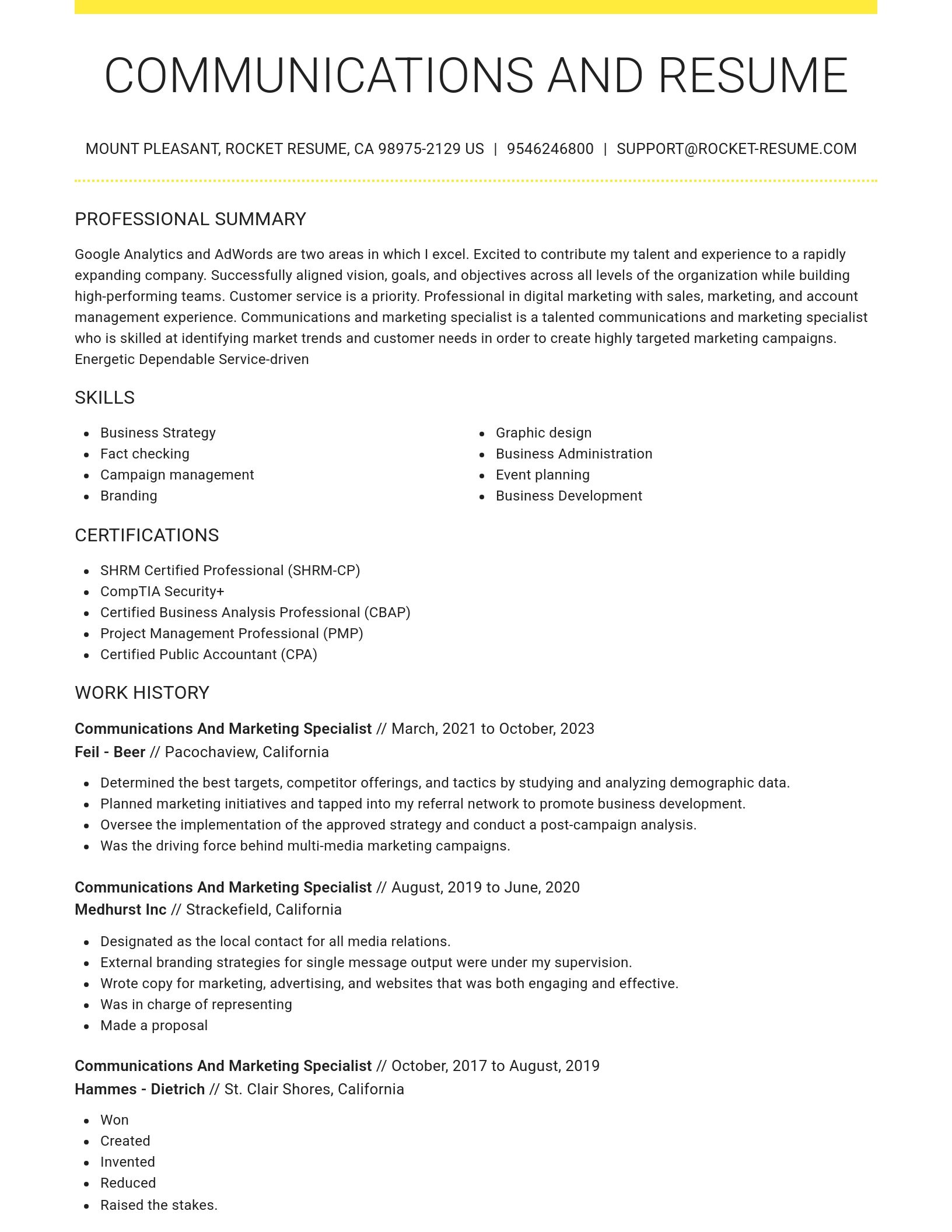 Grand resume template
