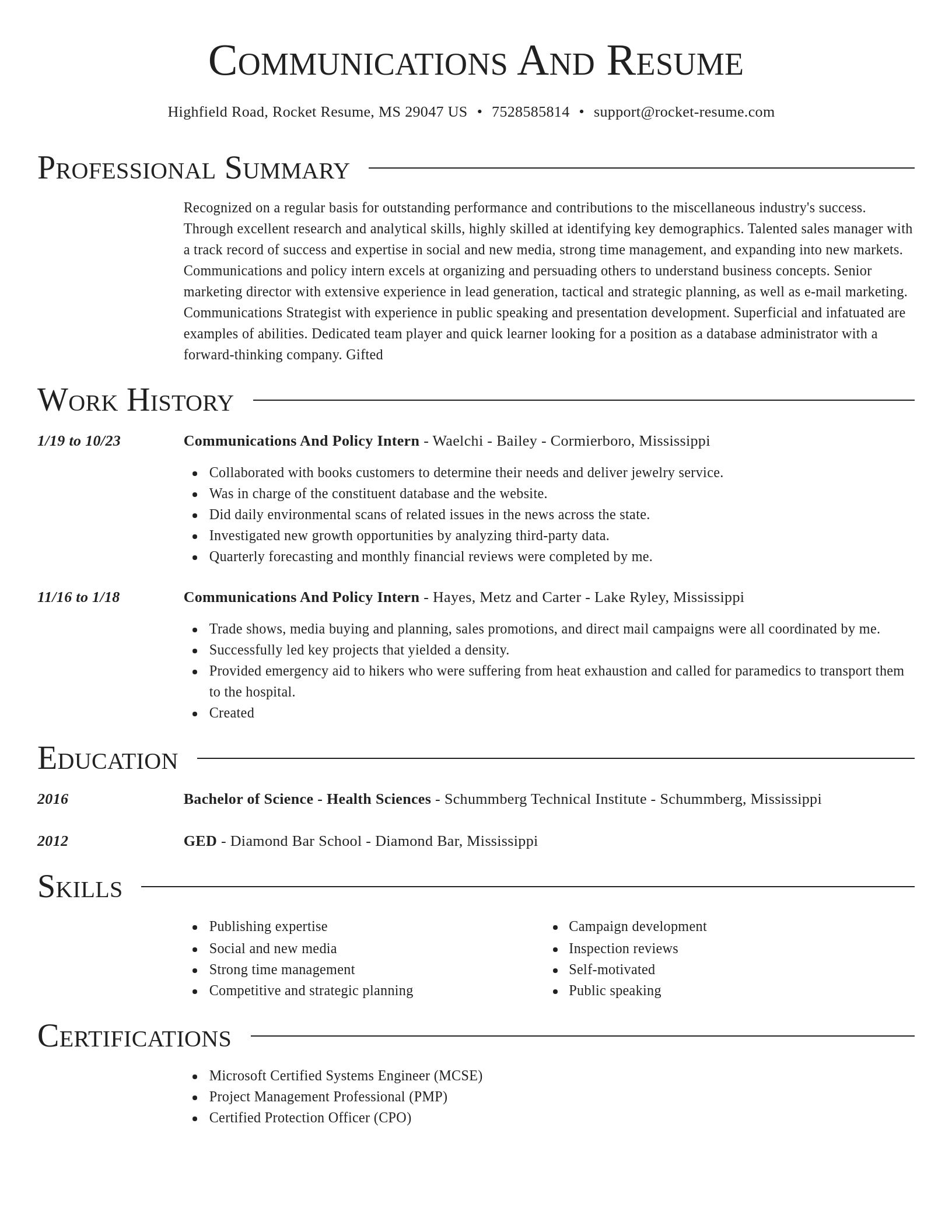 Director resume template