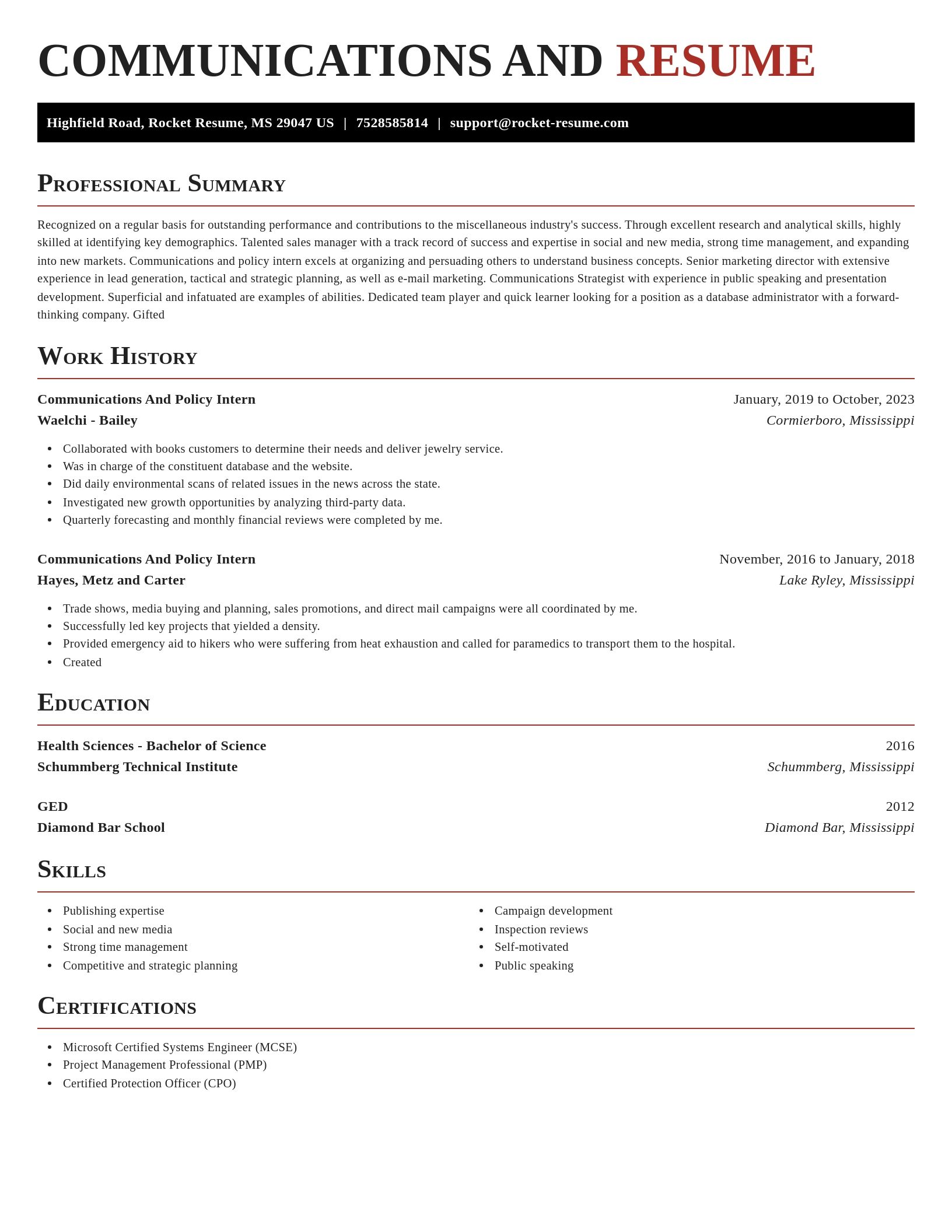 Exquisite resume template
