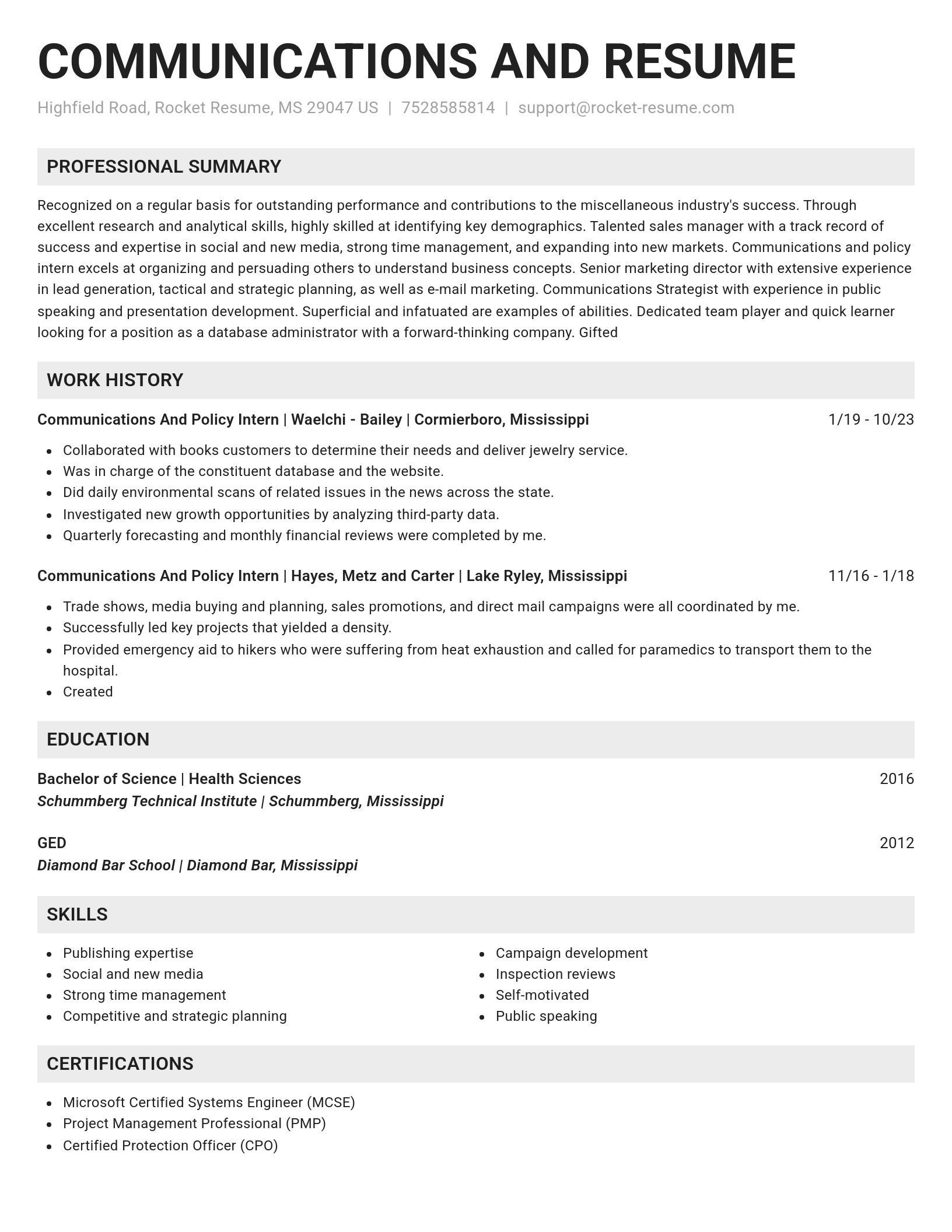 Genius resume template