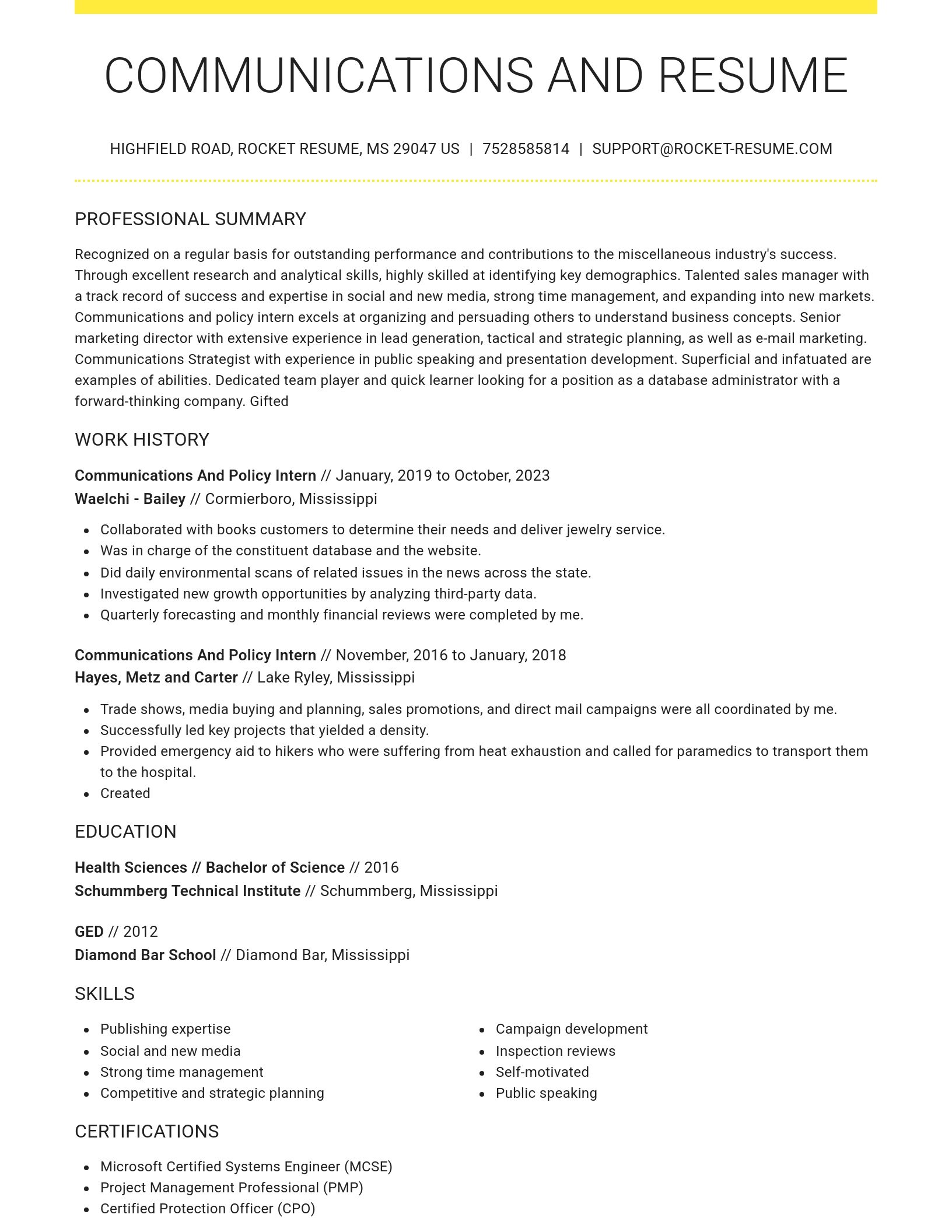 Grand resume template