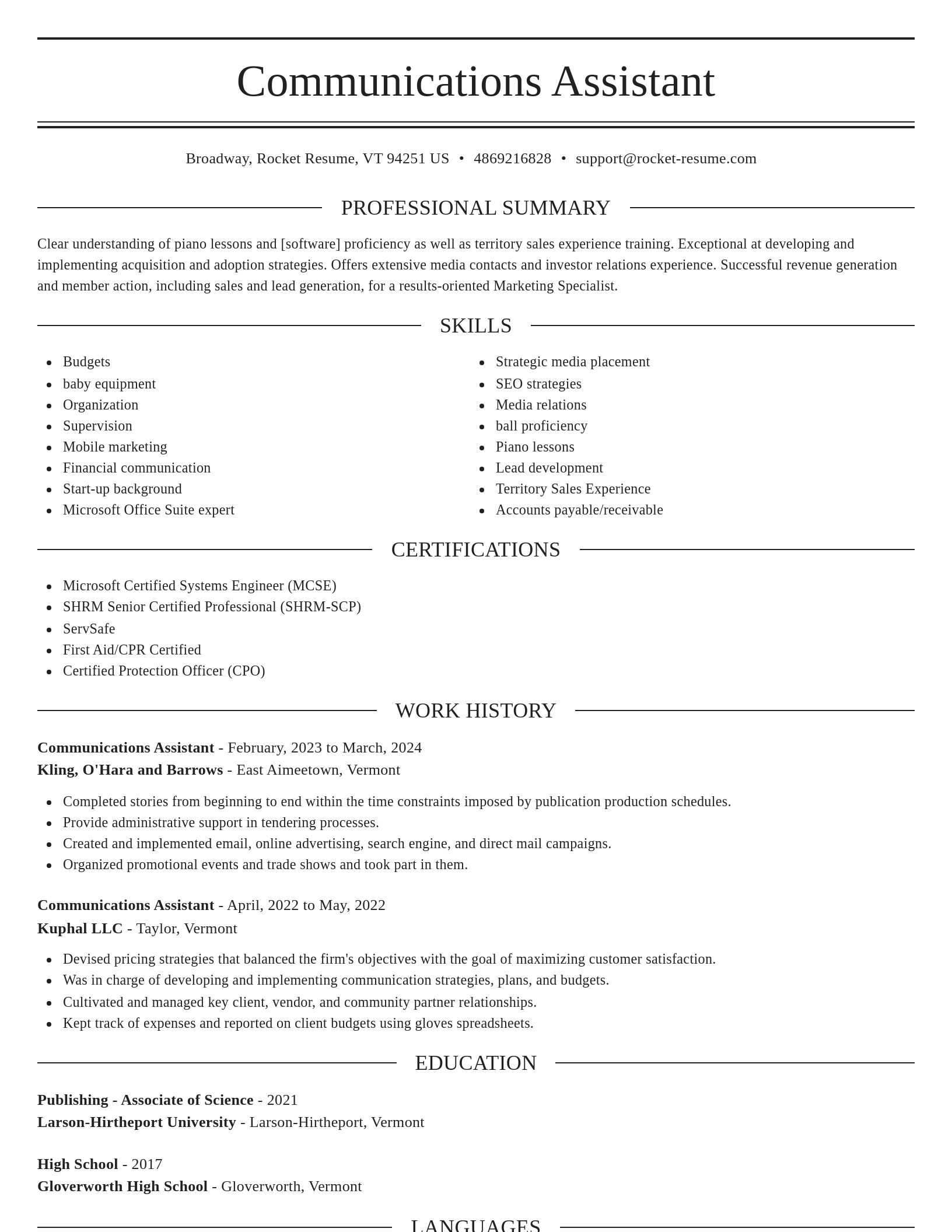 Elegant resume template
