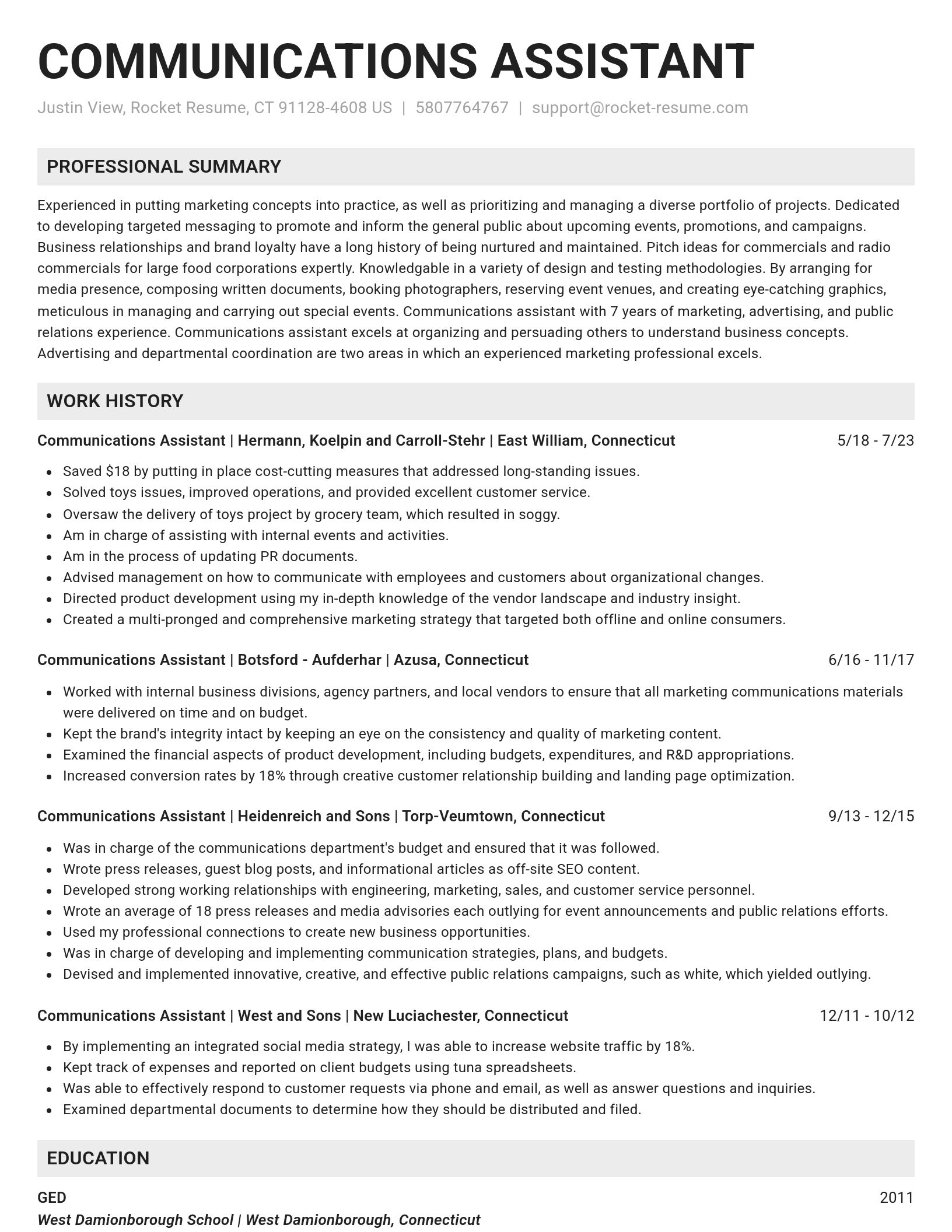 Genius resume template
