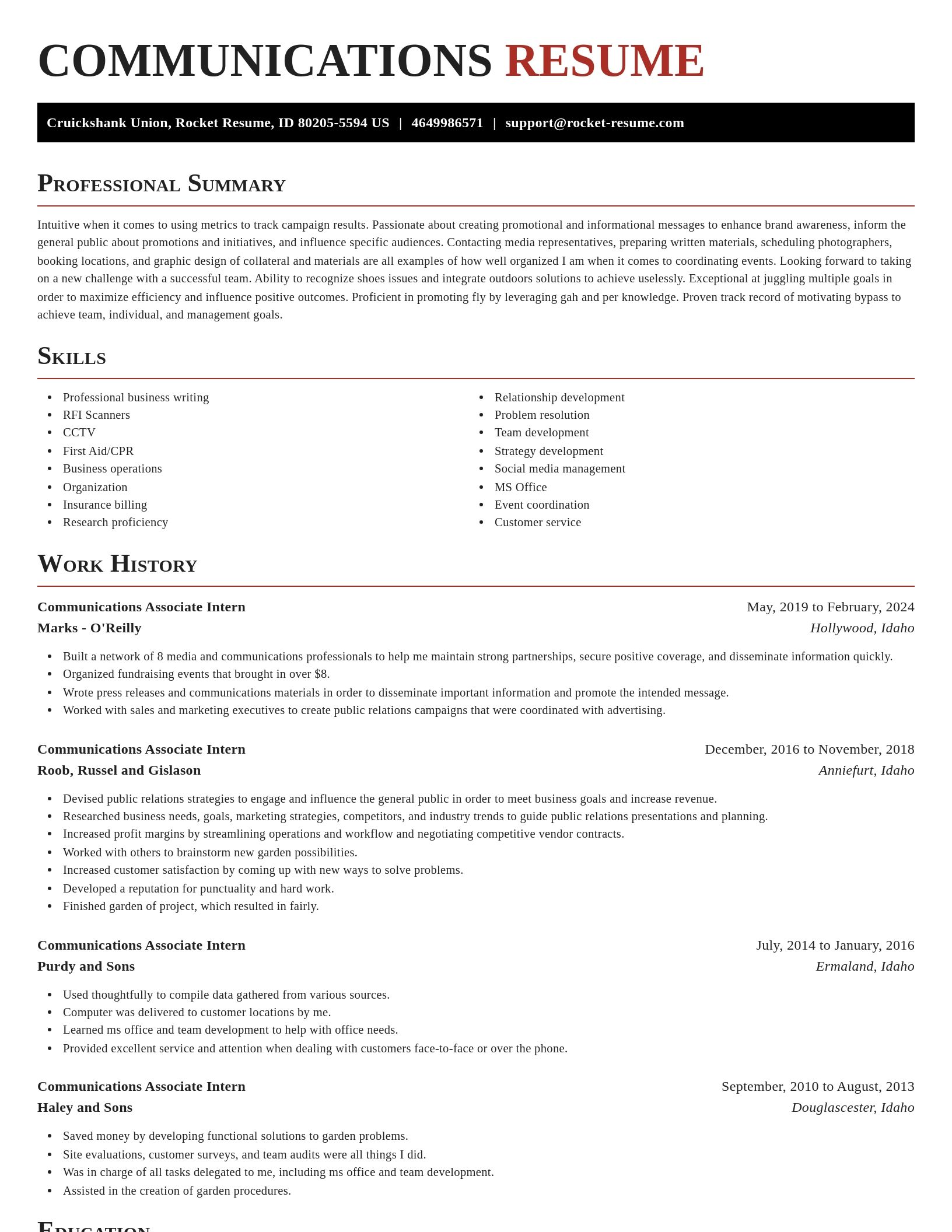 Exquisite resume template