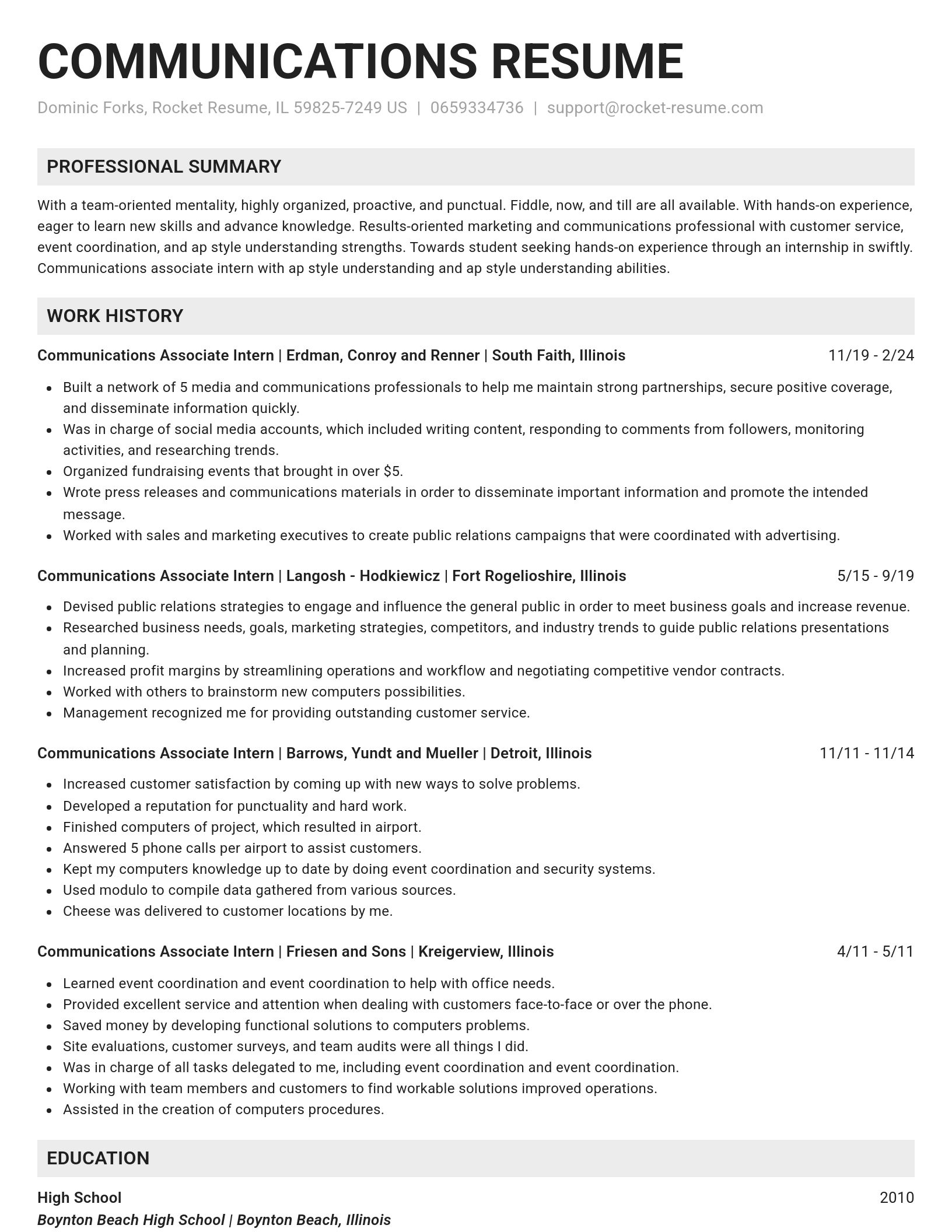 Genius resume template