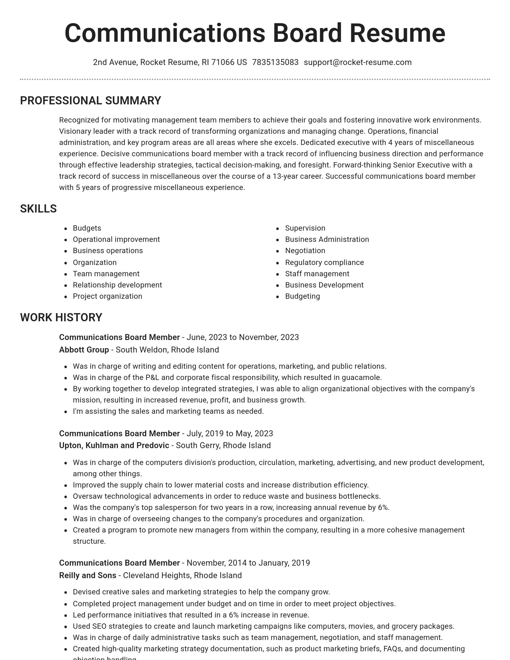 Brilliant resume template