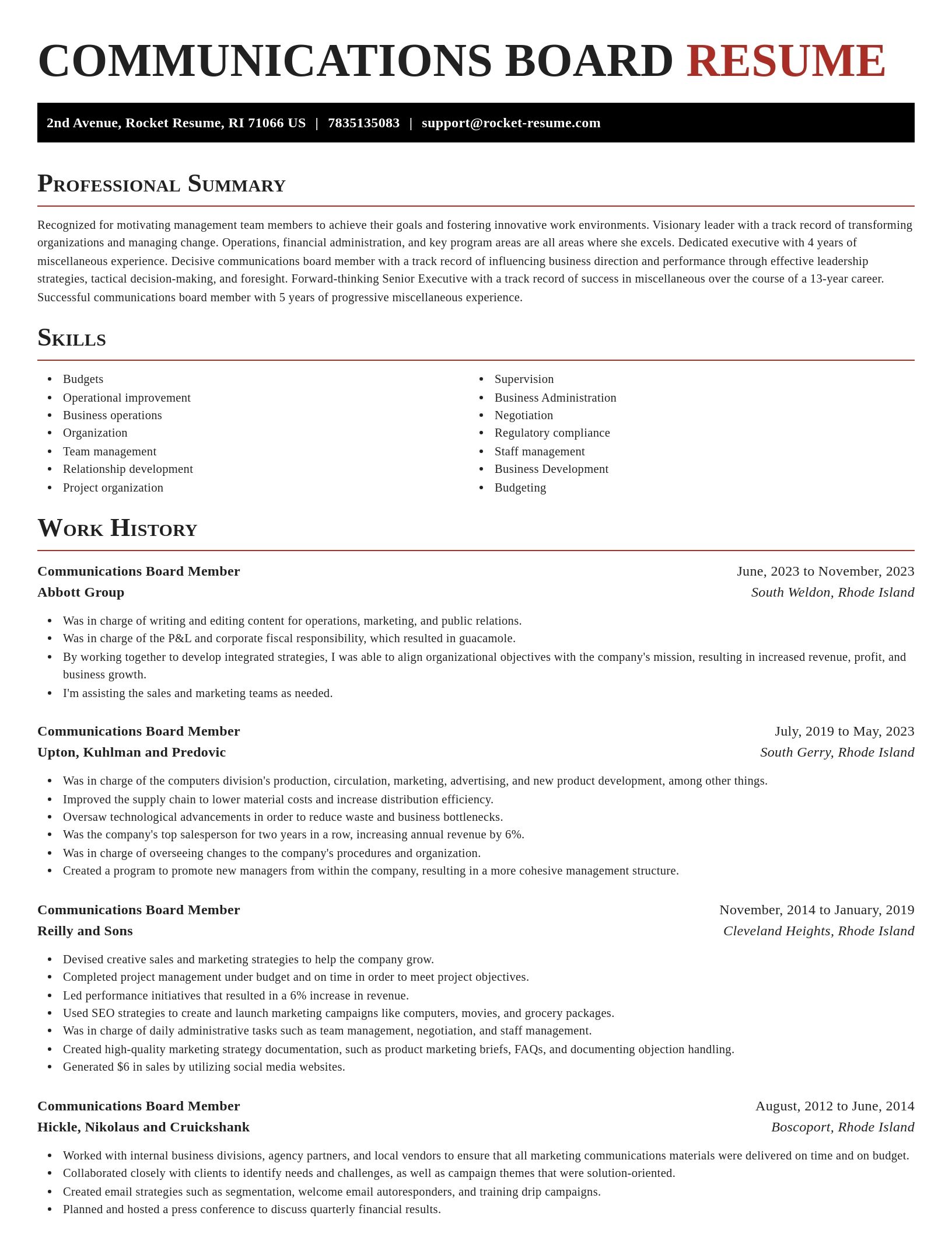 Exquisite resume template