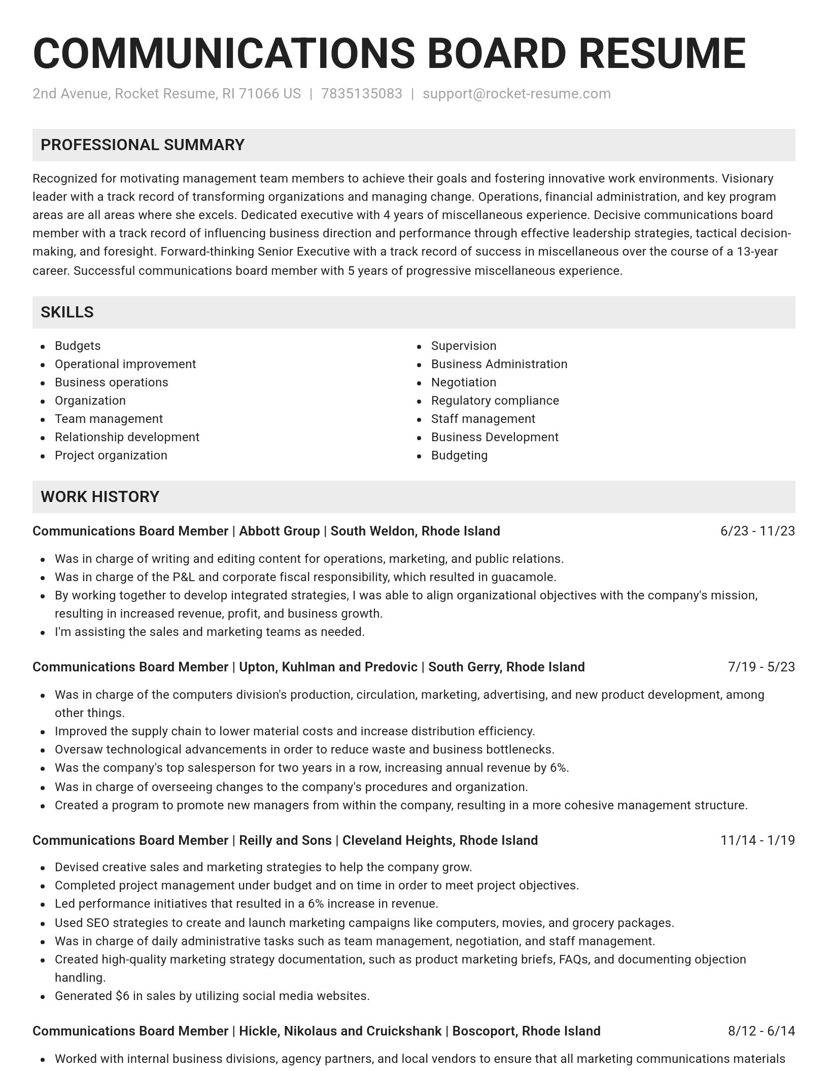 Genius resume template