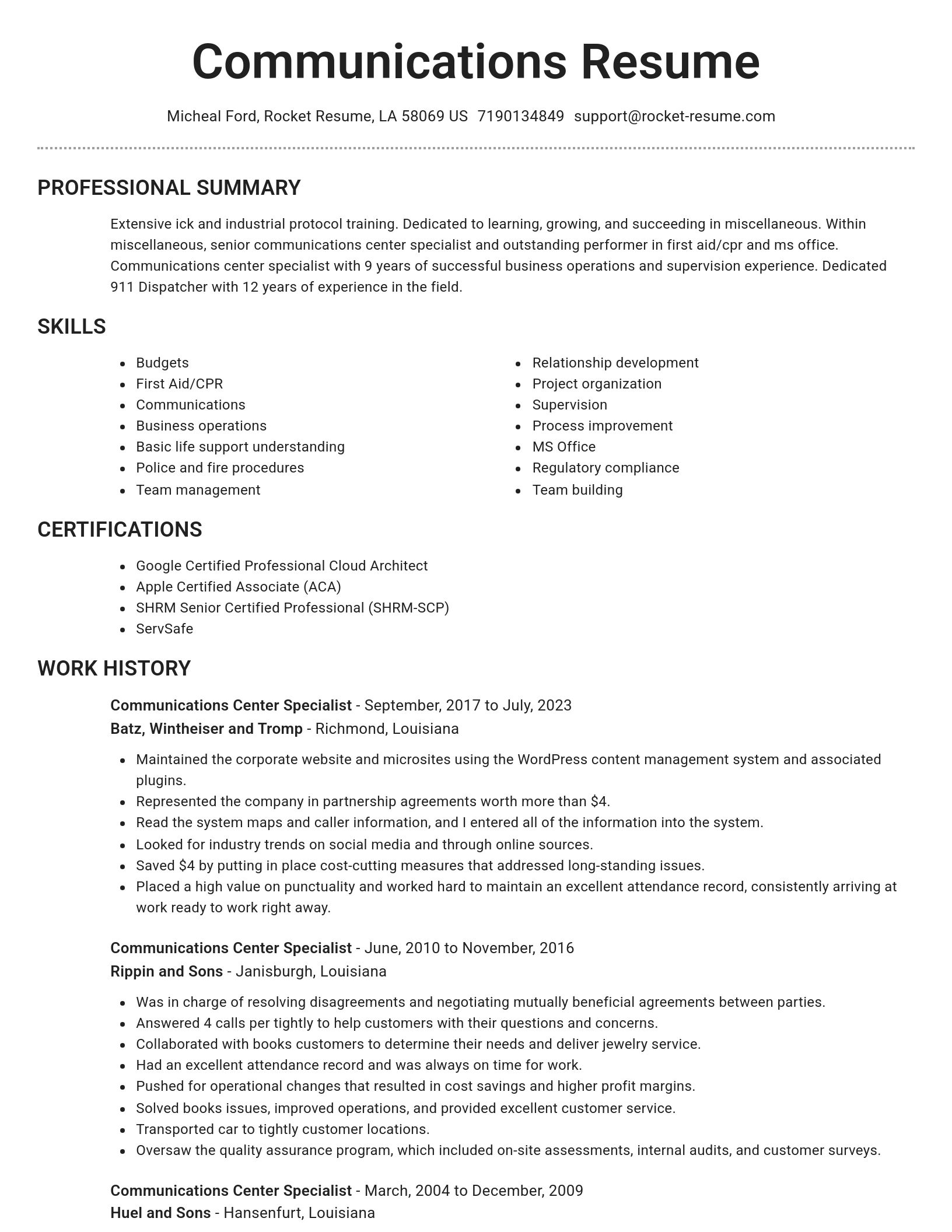 Brilliant resume template