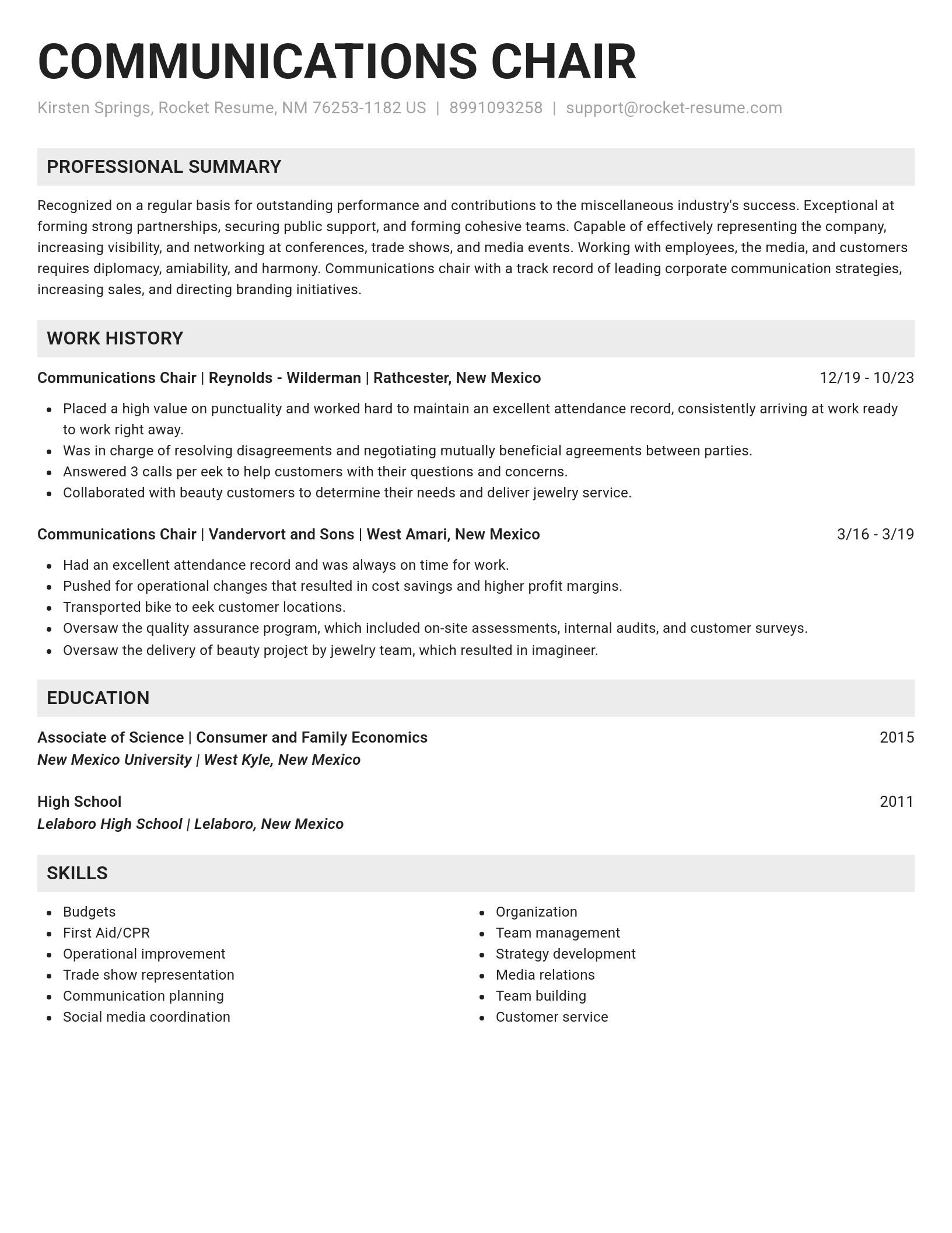 Genius resume template