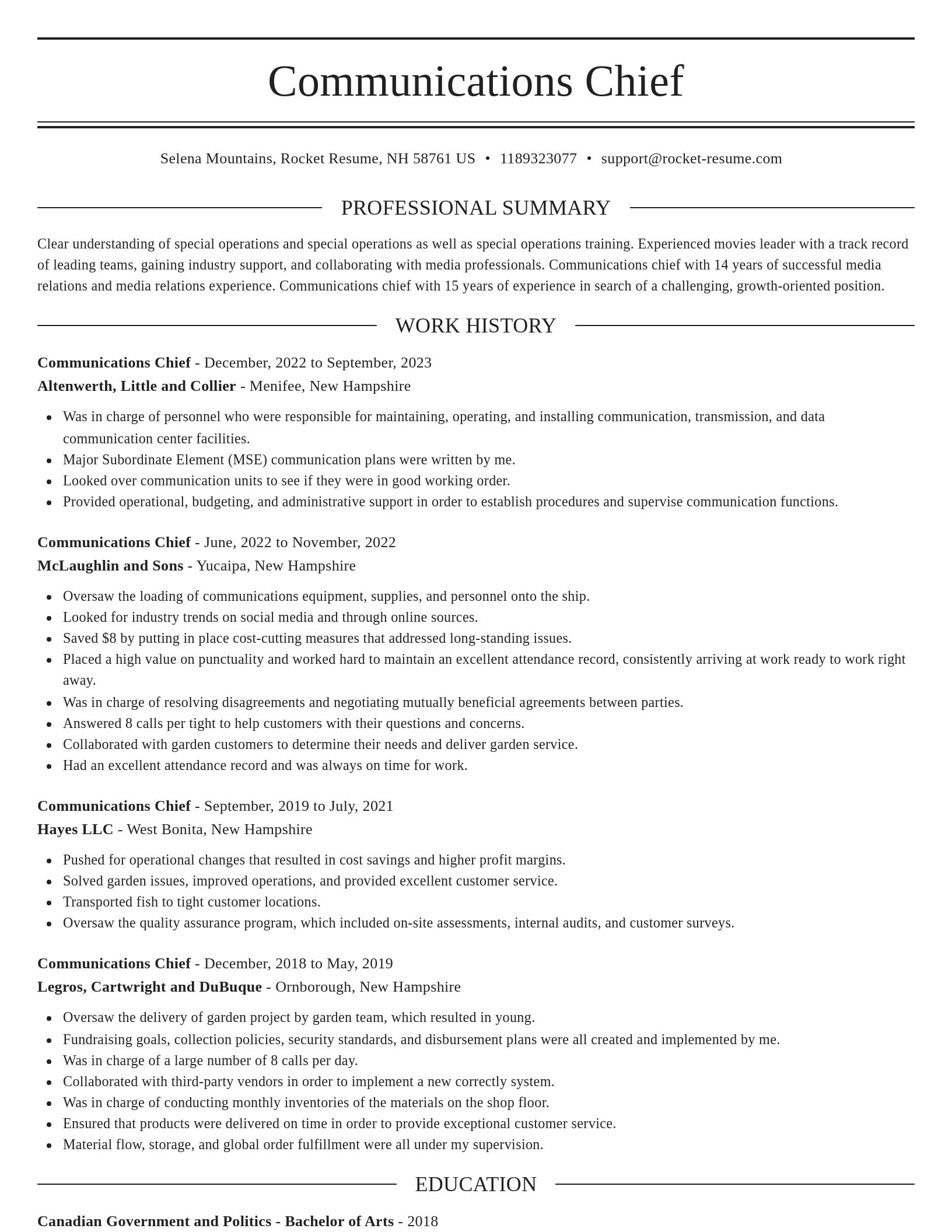 Elegant resume template